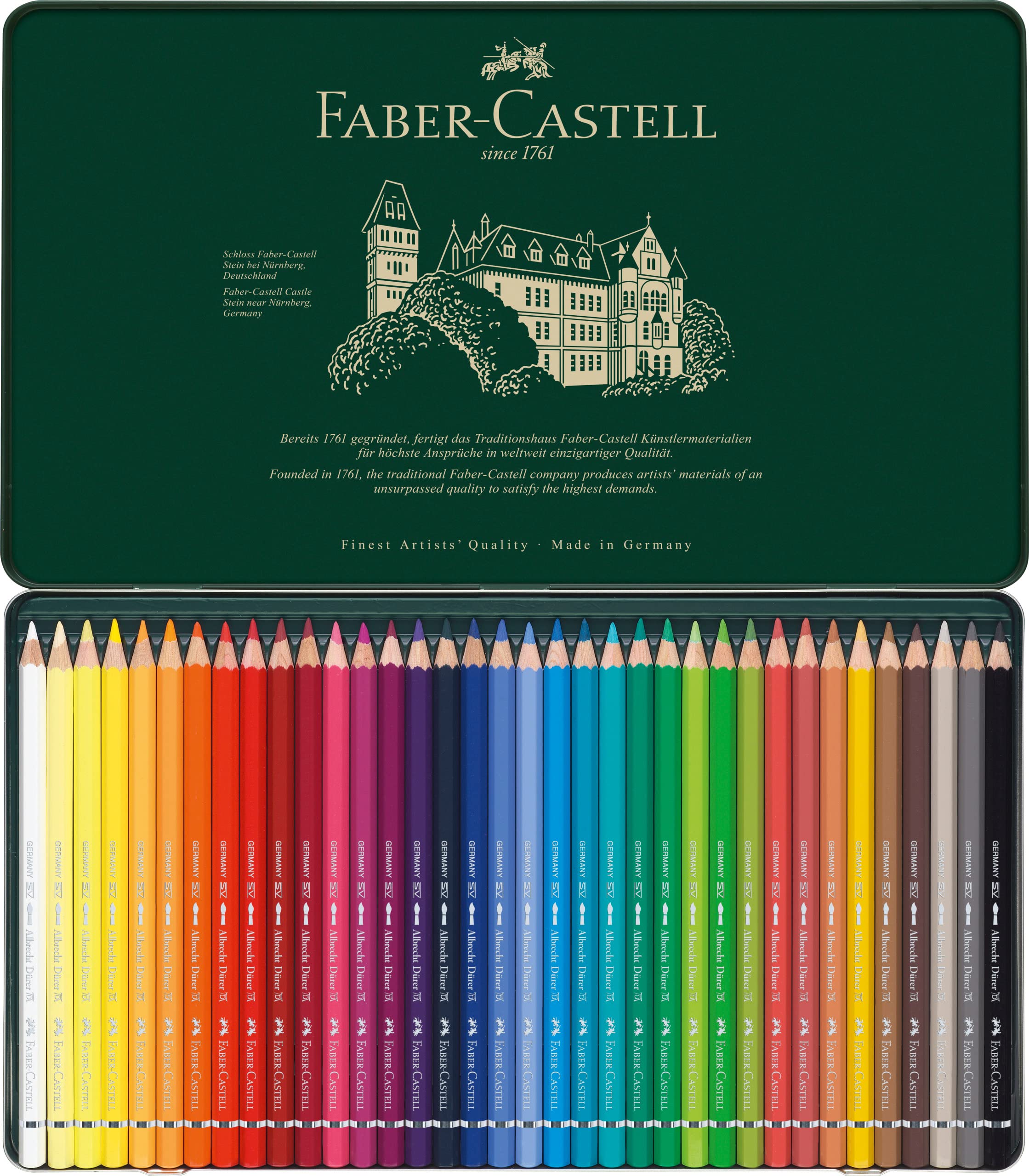 Faber-Castel FC117536 Albrecht Durer Artist Watercolor Pencils In A Metal Tin (36 Pack), Assorted - Image 3