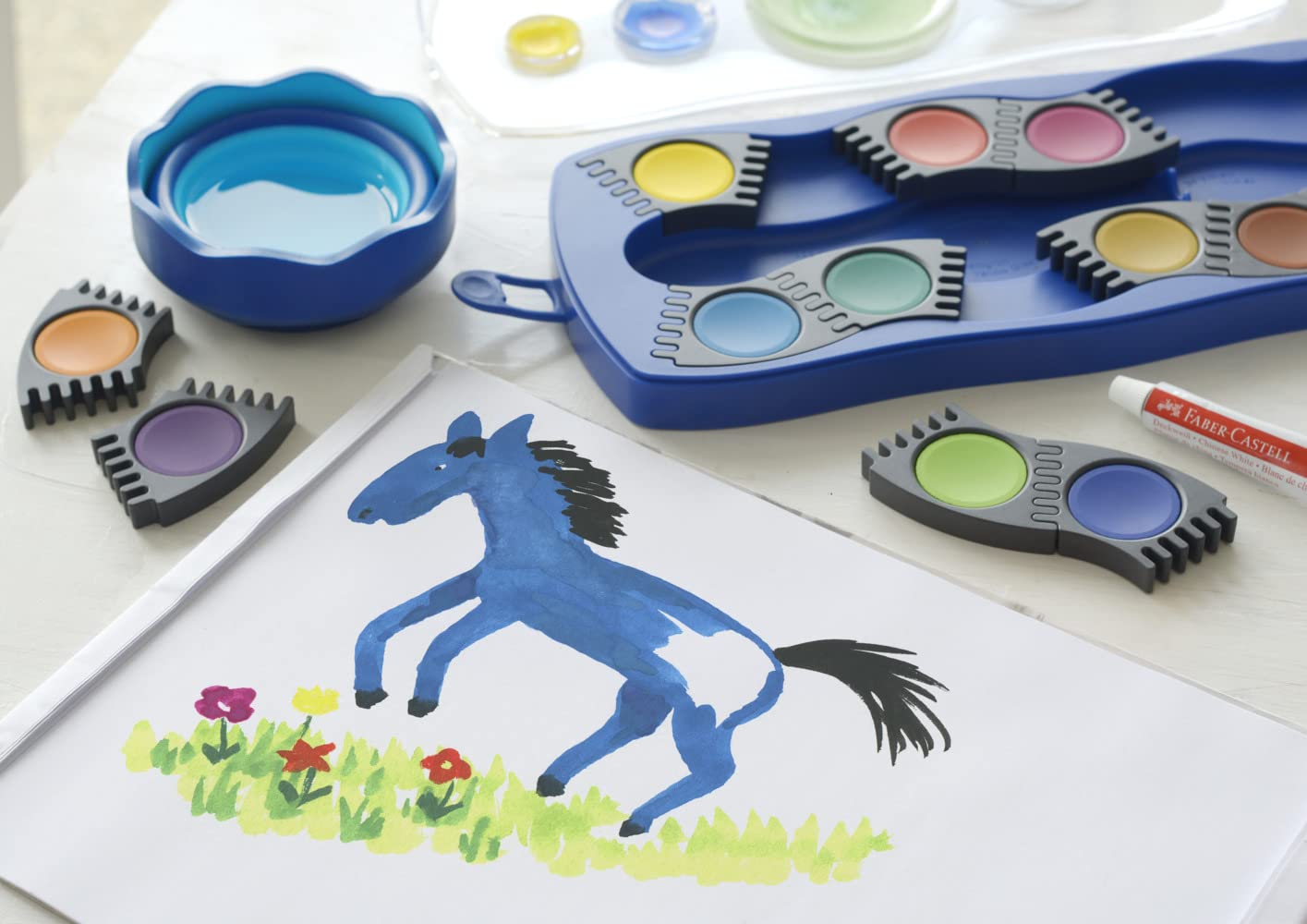 Faber-Castell 125001 Paint Box Connector 12 Colours Blue - Image 14