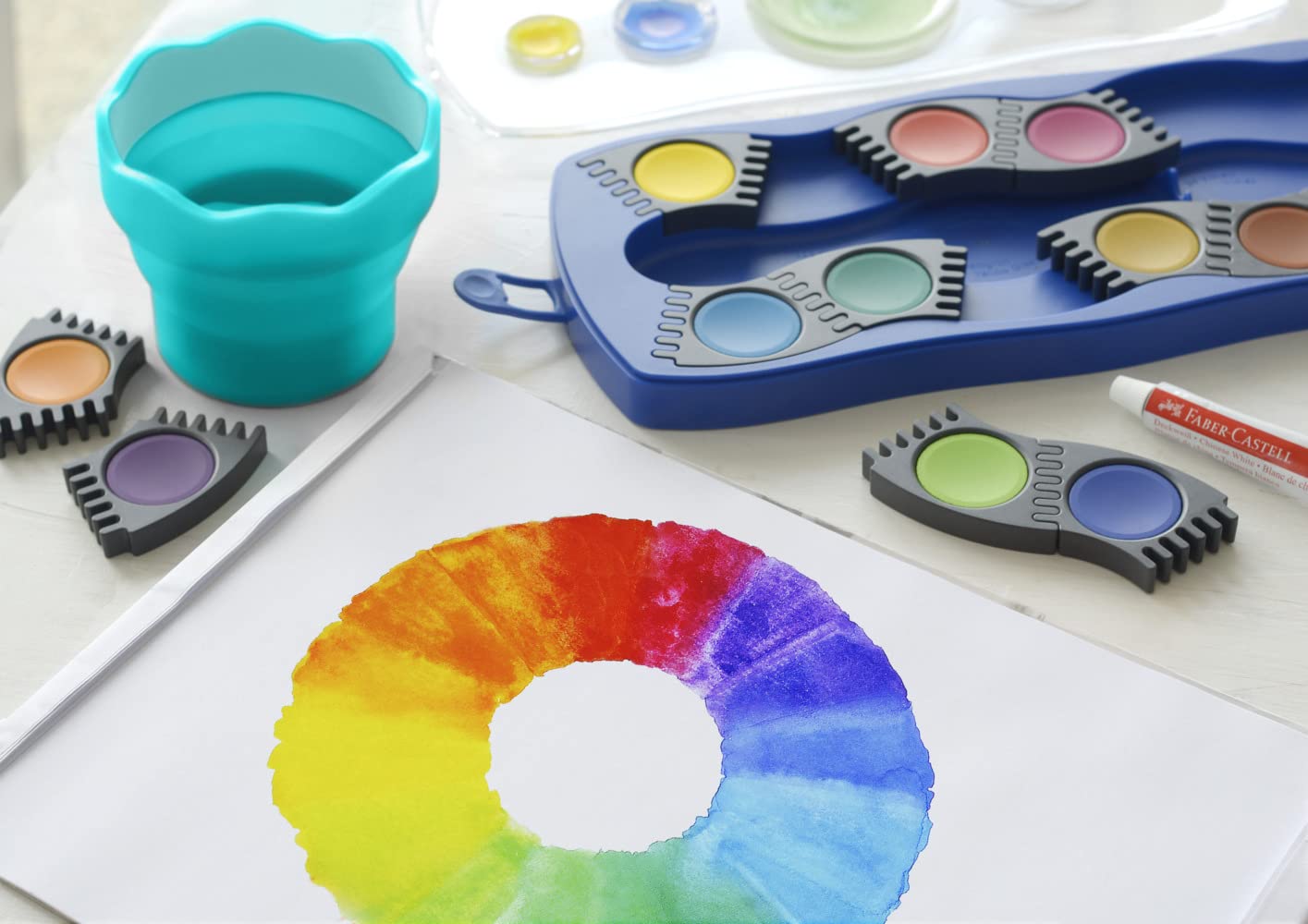 Faber-Castell 125001 Paint Box Connector 12 Colours Blue - Image 18