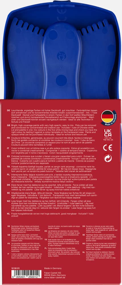 Faber-Castell 125001 Paint Box Connector 12 Colours Blue - Image 22