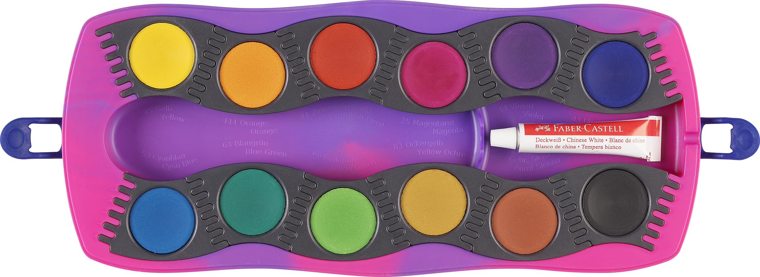 Faber-Castell 125035 Unicorn Connector Watercolour Box with 12 Colours Including Opaque White Tube and Sticker - Image 3