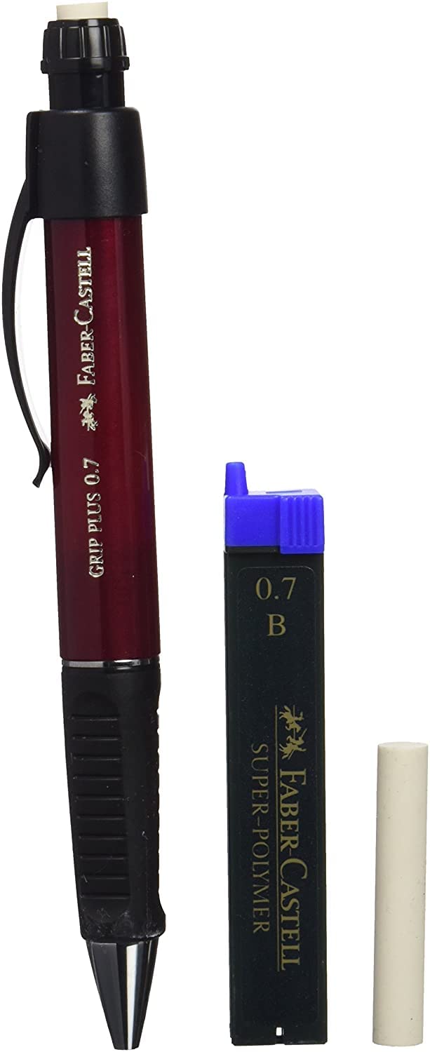 Faber-Castell 130997 Grip Plus Blister Mechanical Pencil, Assorted Colours, 0.7 mm + B Lead + Eraser - Image 5