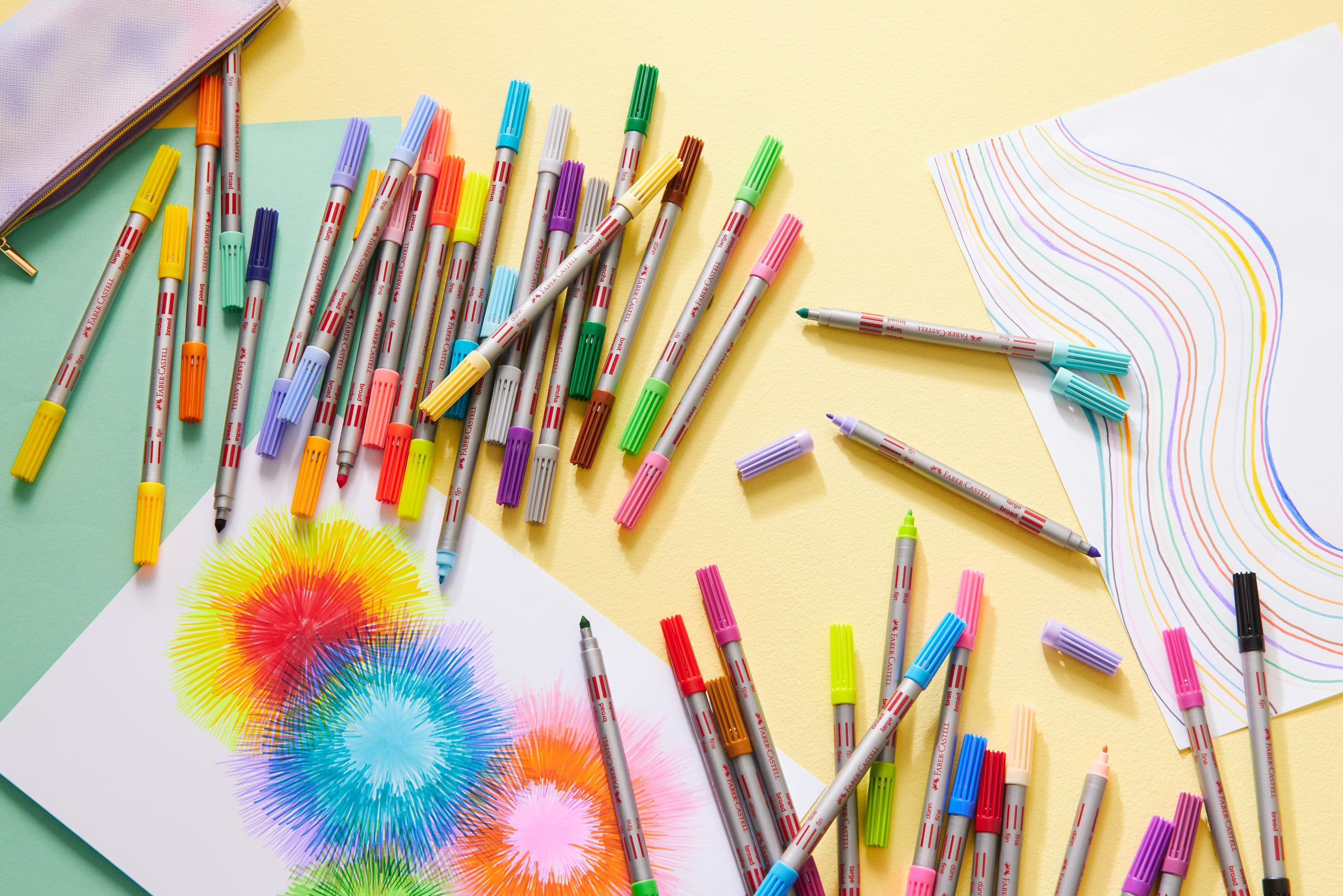 Faber-Castell 151140 Set of 40 Dual Tip Markers for Children and Adults - Image 3