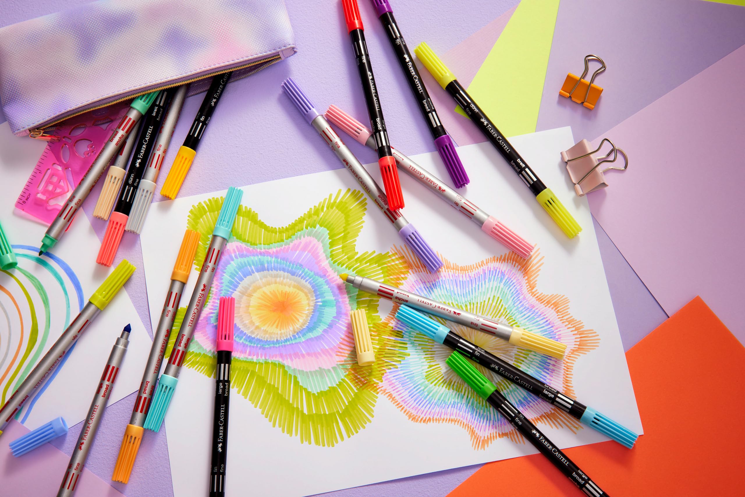 Faber-Castell 151140 Set of 40 Dual Tip Markers for Children and Adults - Image 5