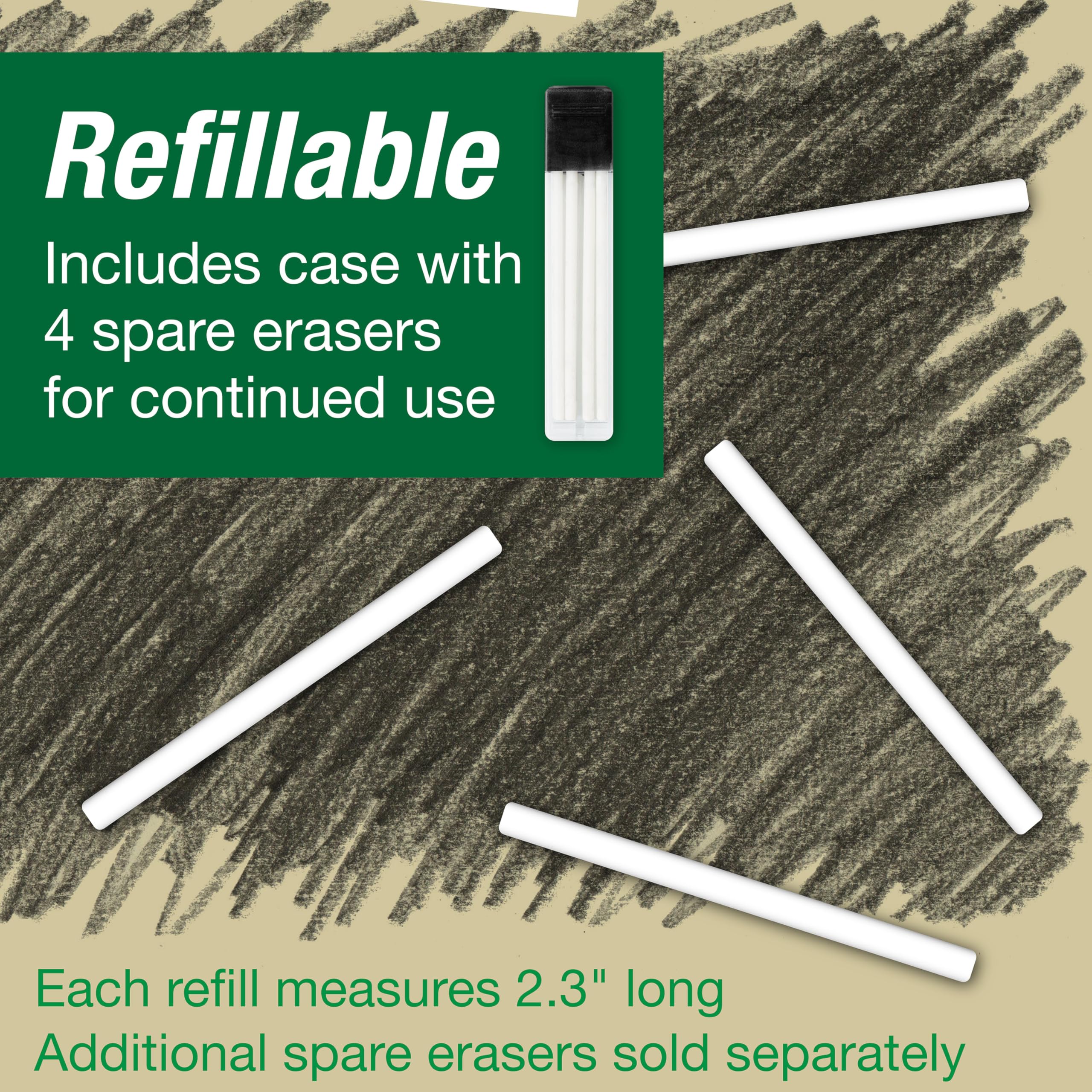 Faber-Castell 185610 - Eraser Pen Precision Eraser Pen, Includes Refill Eraser, for Professionals and Hobby Artists, White - Image 6