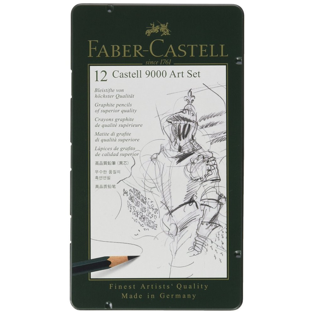 Faber-Castell 9000 Graphite Sketch Pencil Sets Art 8B - 2H set of 12 - Image 6
