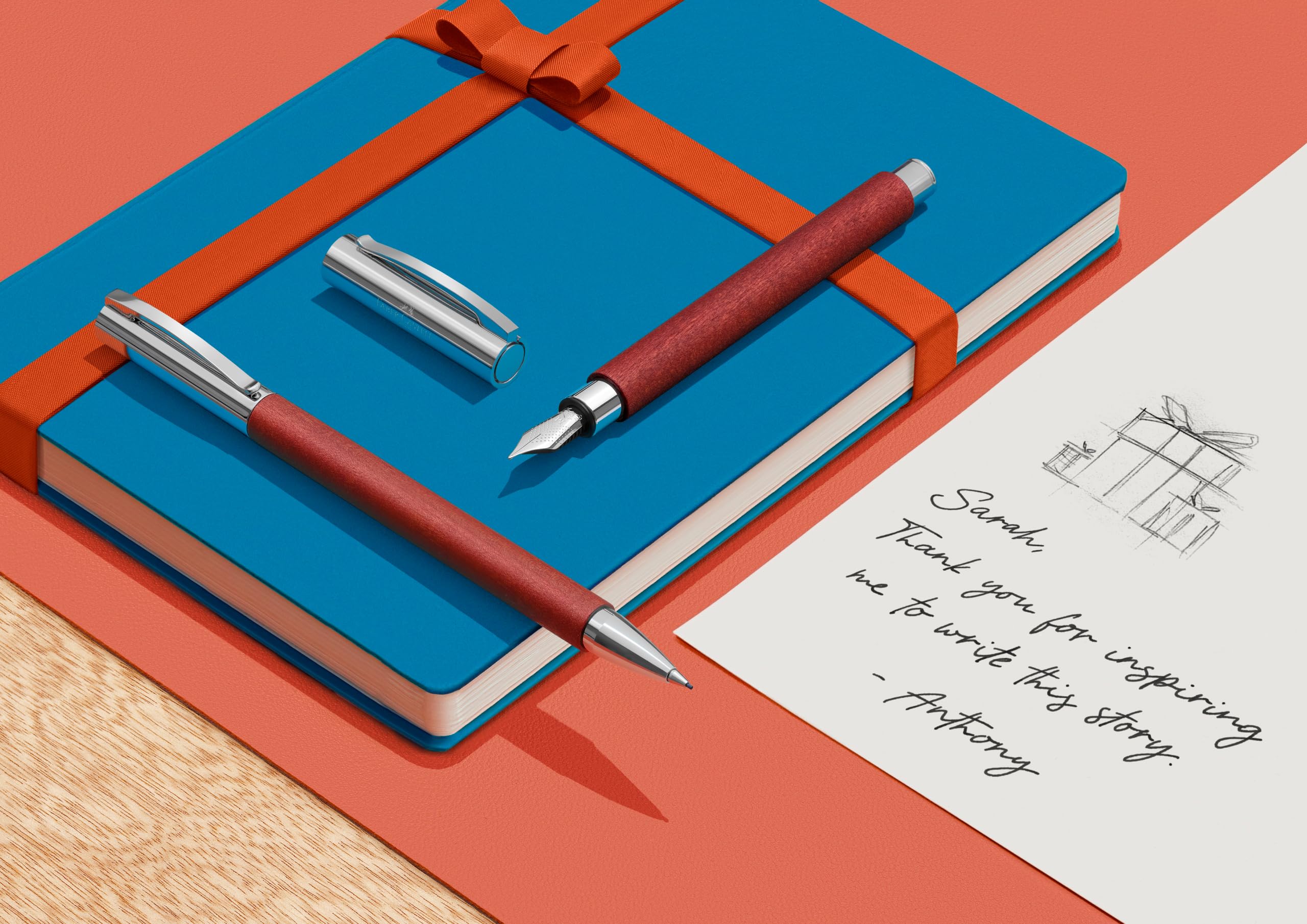 Faber-Castell Ambition Fountain Pen, Pearwood Brown - Medium - Image 3