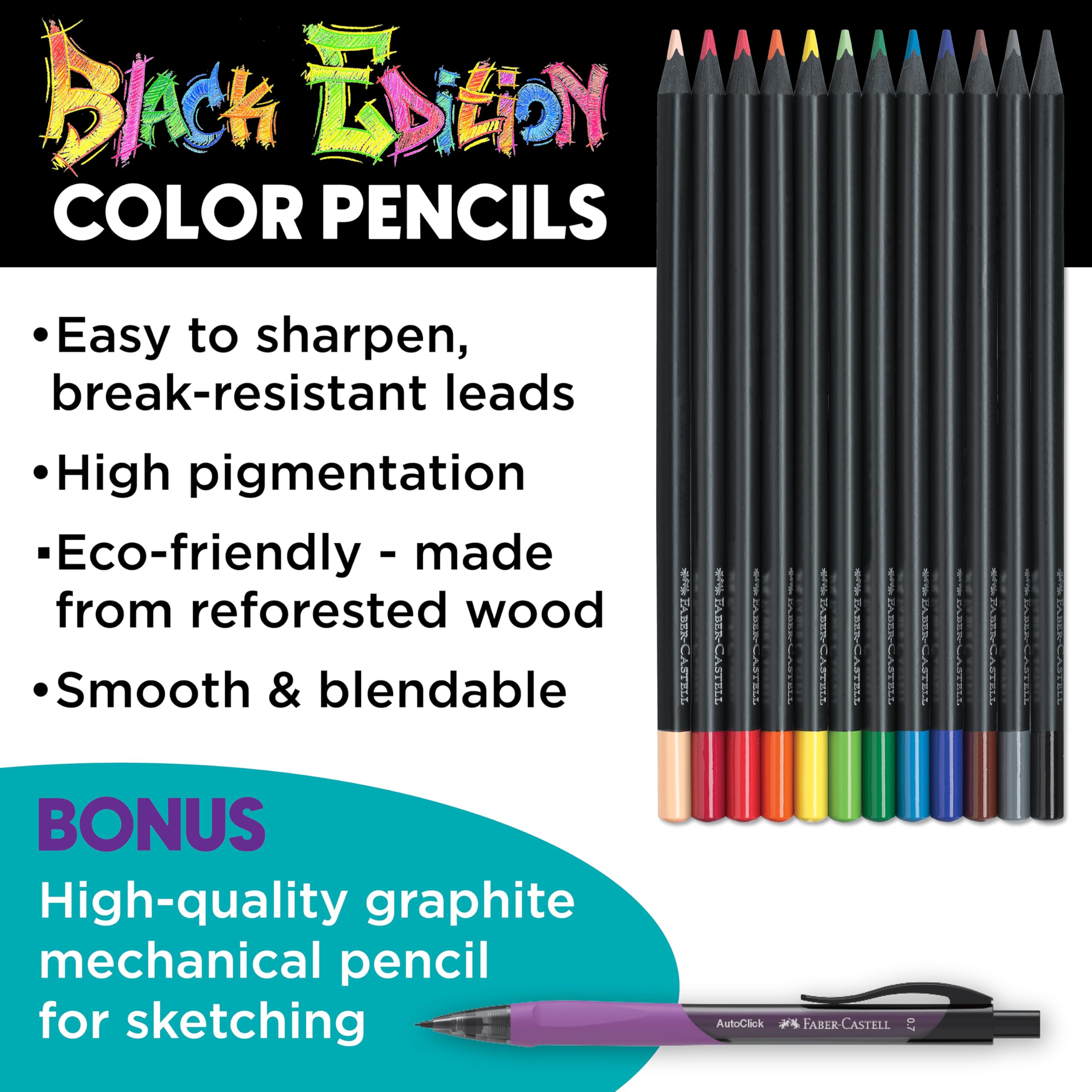 Faber-Castell Anime Drawing Kit: Shojo Edition | Step-by-Step Instruction Book with 20 Practice Pages, Color Pencil Set & Drawing Supplies for Kids, Spring Craft Activities (1 Book) - Image 4