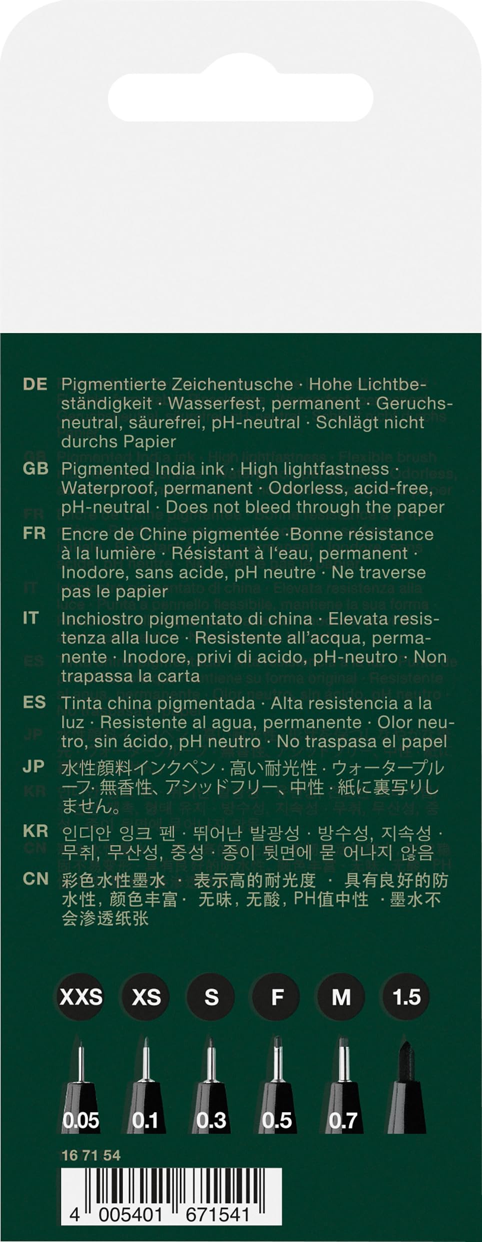 Faber-Castell Art & Graphic Pitt Artist Pen India Ink Pen, Black, Wallet Of 6, For Art, Craft, Drawing, Sketching, Home, School, University, Colouring - Image 3