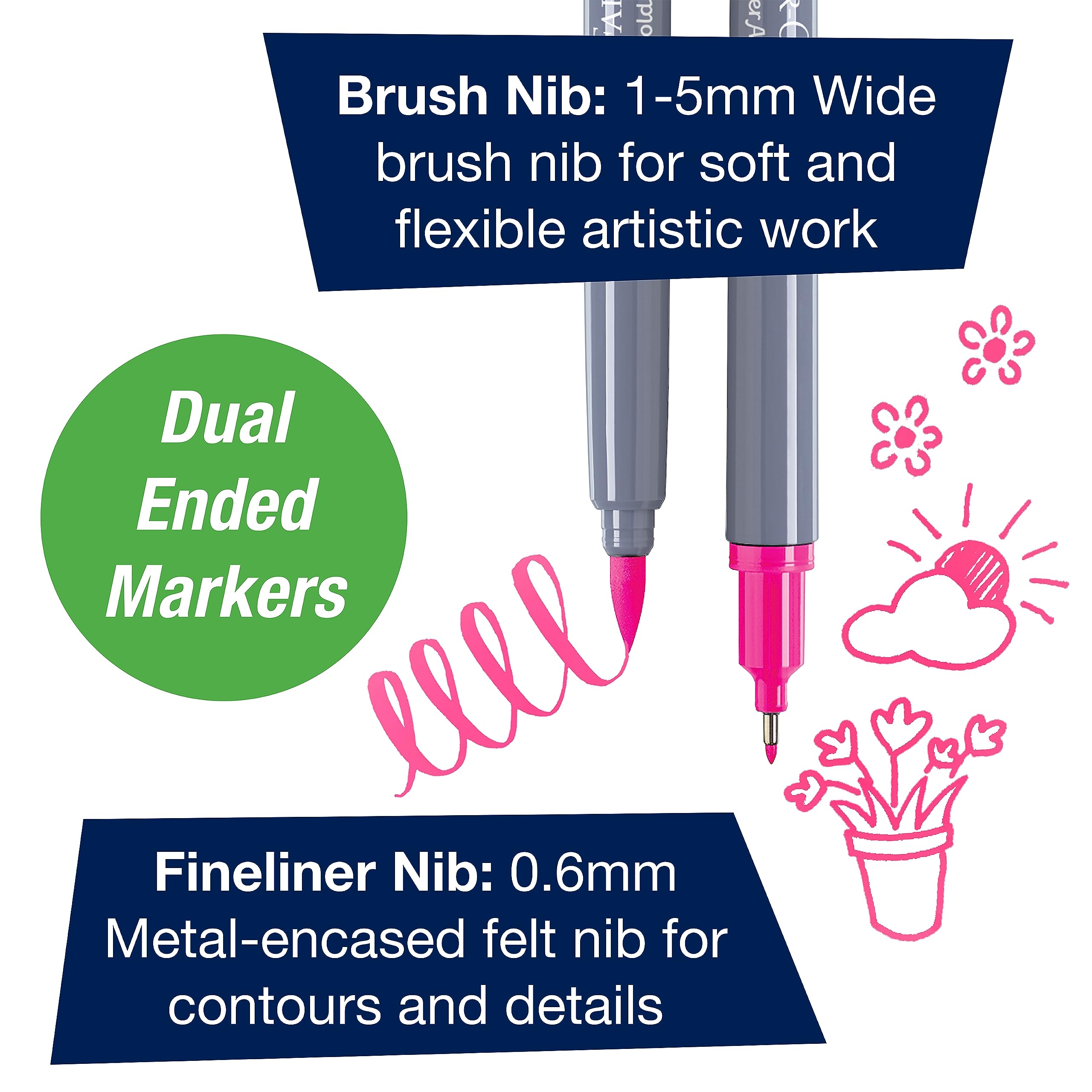 Faber-Castell Bounce Lettering - Hand Lettering for Beginners, DIY Crafts Project with 3 Brush Pens for Lettering - Image 5