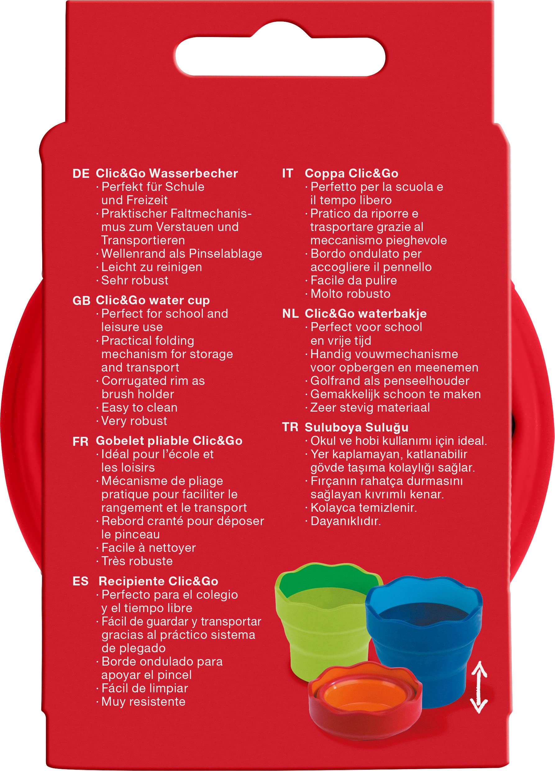 Faber-Castell Clic and Go Red Water Cup - Image 5