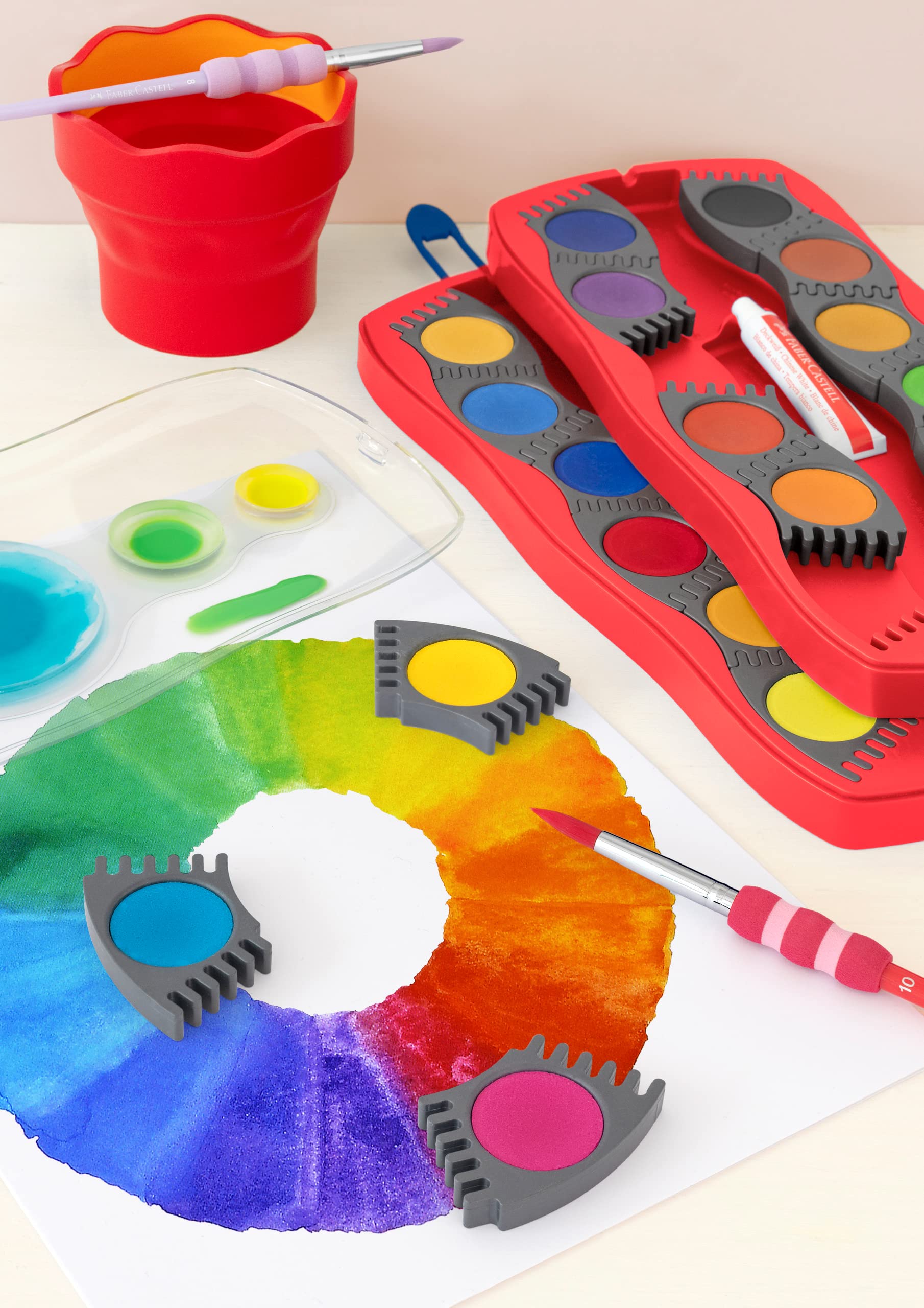 Faber-Castell Clic and Go Red Water Cup - Image 6