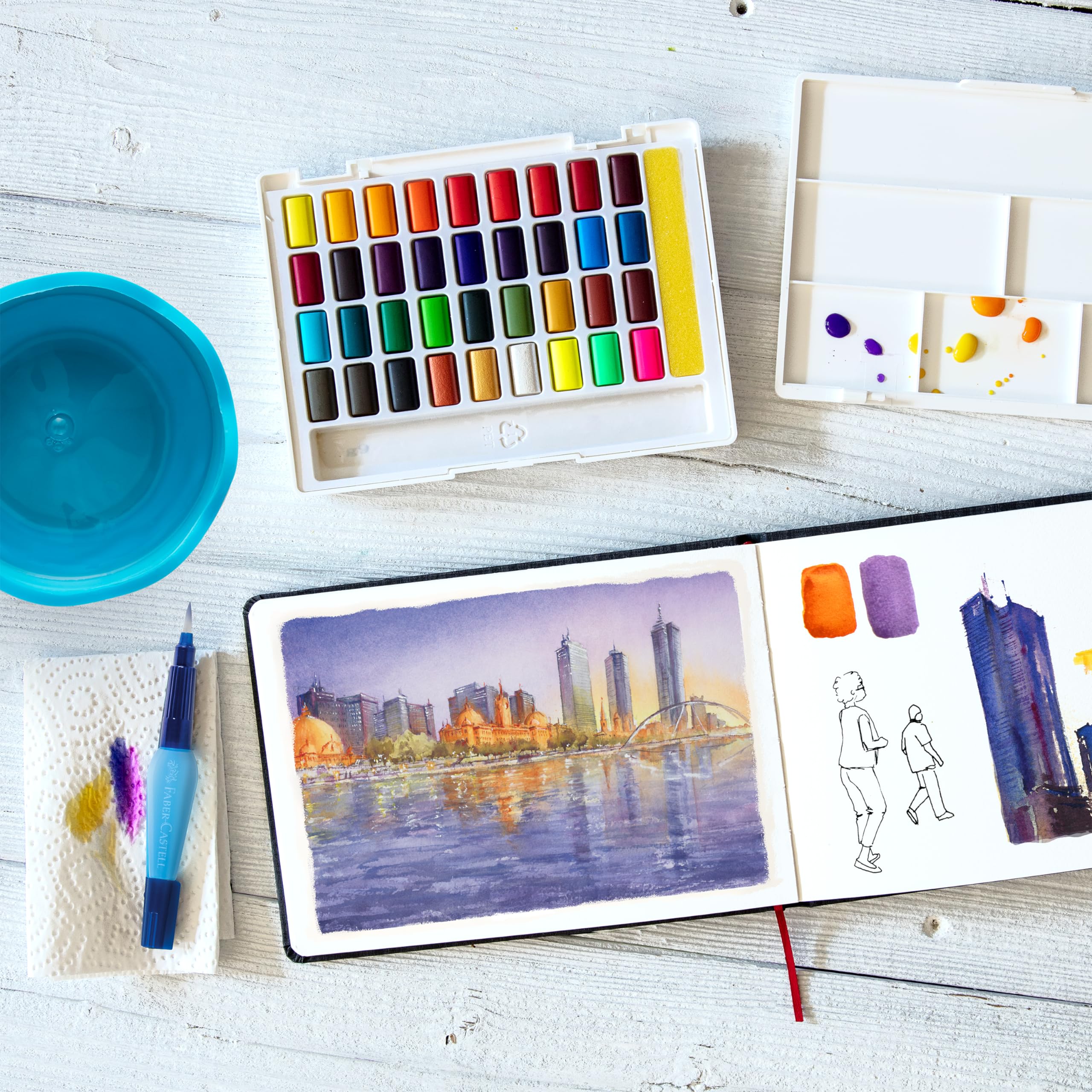 Faber-Castell Collapsible Water Cup - Reusable Artist Water Cup for Watercolor and Paint - Image 9