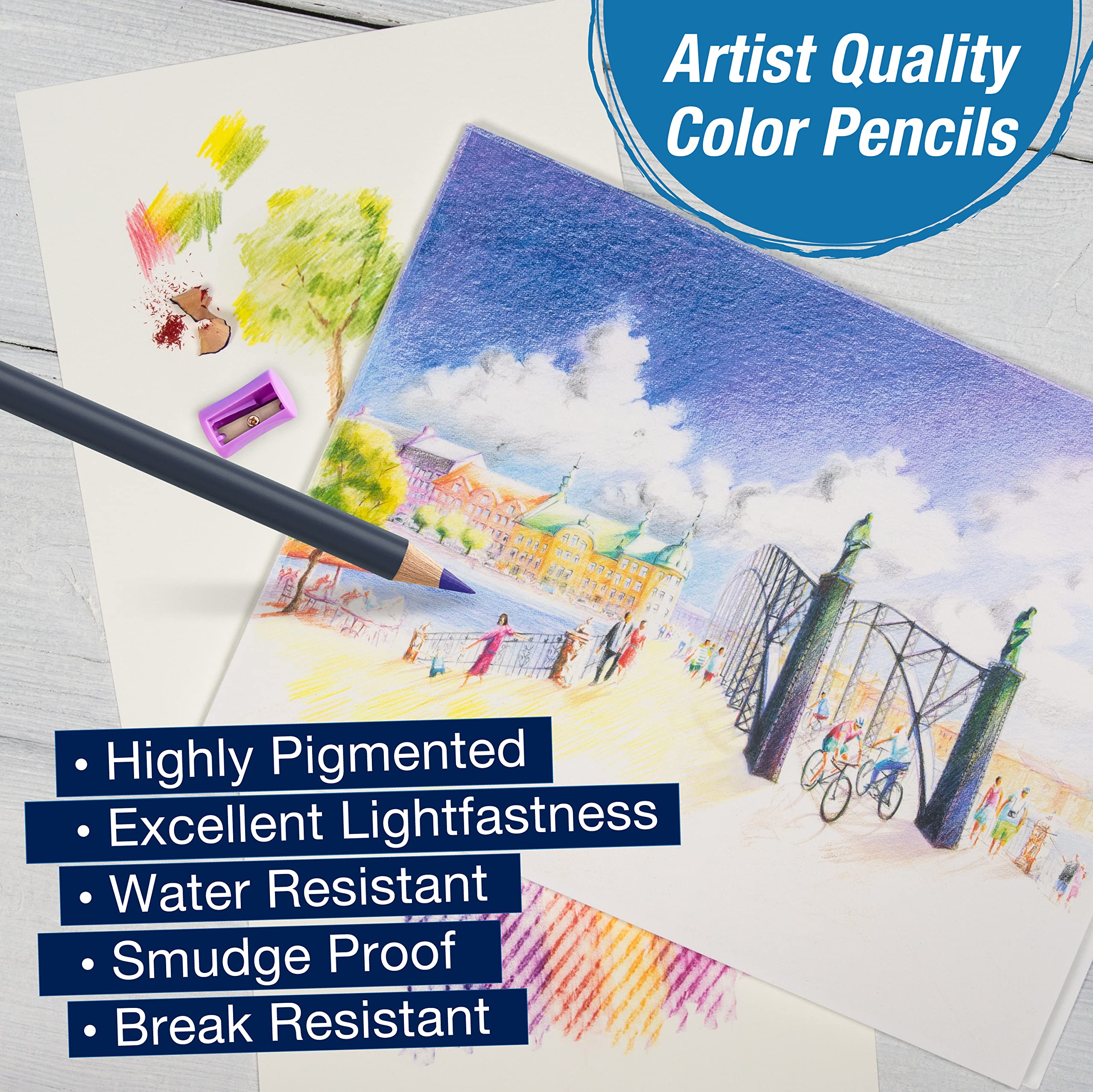 Faber-Castell Colored Pencil Art Set - 6 Coloring Pencils and 5 Drawing Tools, Art Set for Adults - Image 5