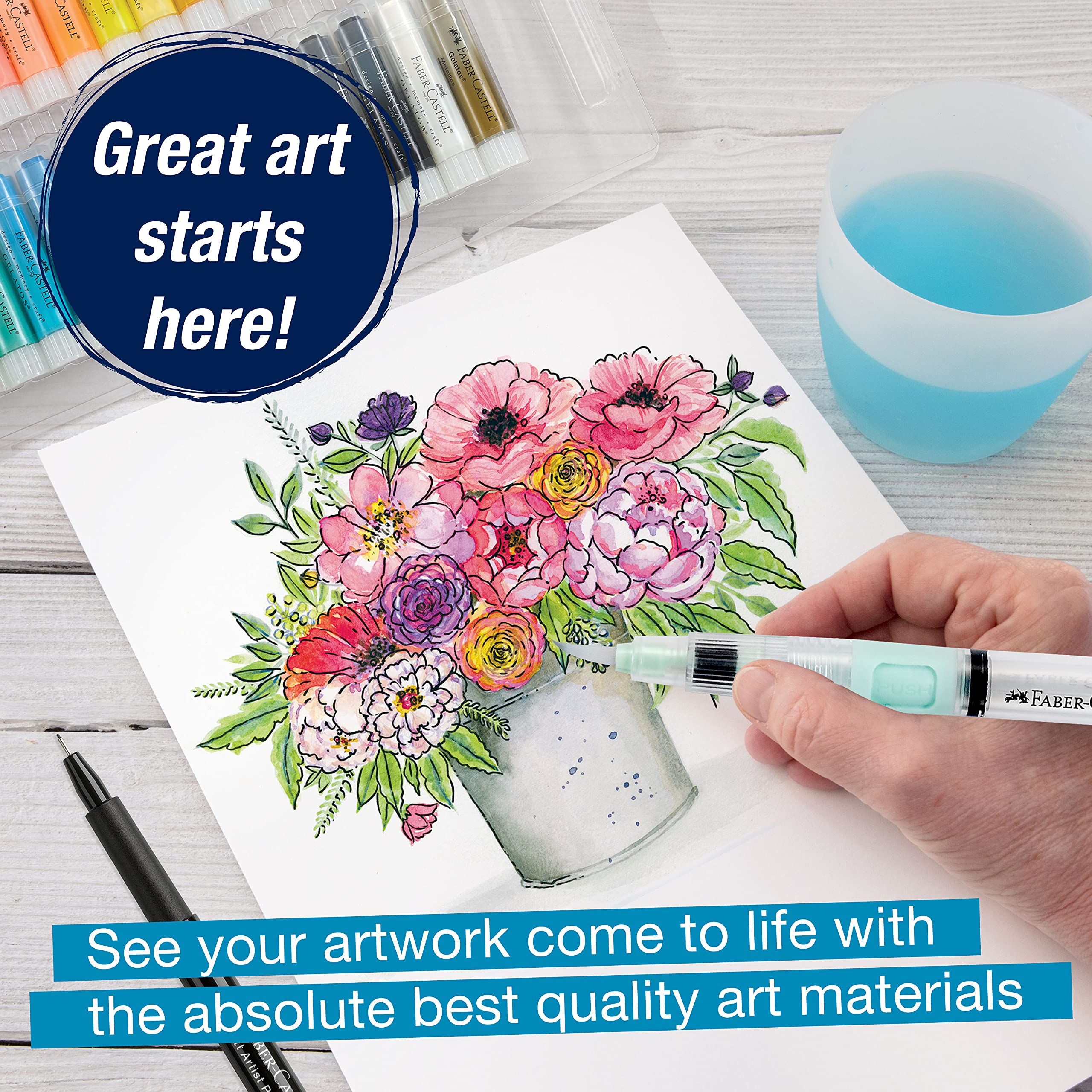 Faber-Castell Design Memory Craft FBR770306 mm Deluxe Water Brush, Clear - Image 6