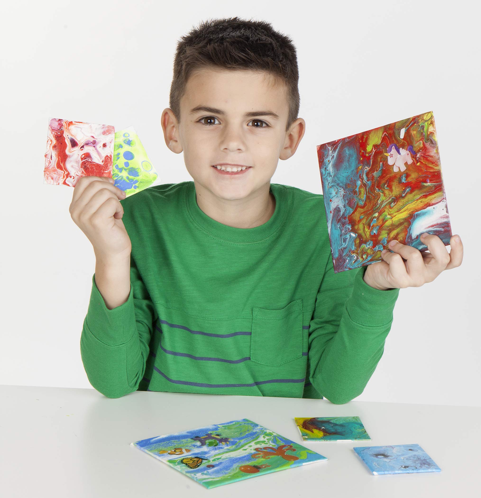 Faber-Castell Do Art Paint Pour Studio - No Mix Acrylic Paint Pouring Set for Kids - Makes 6 Fluid Art Projects, Multi (FC14342) - Image 7