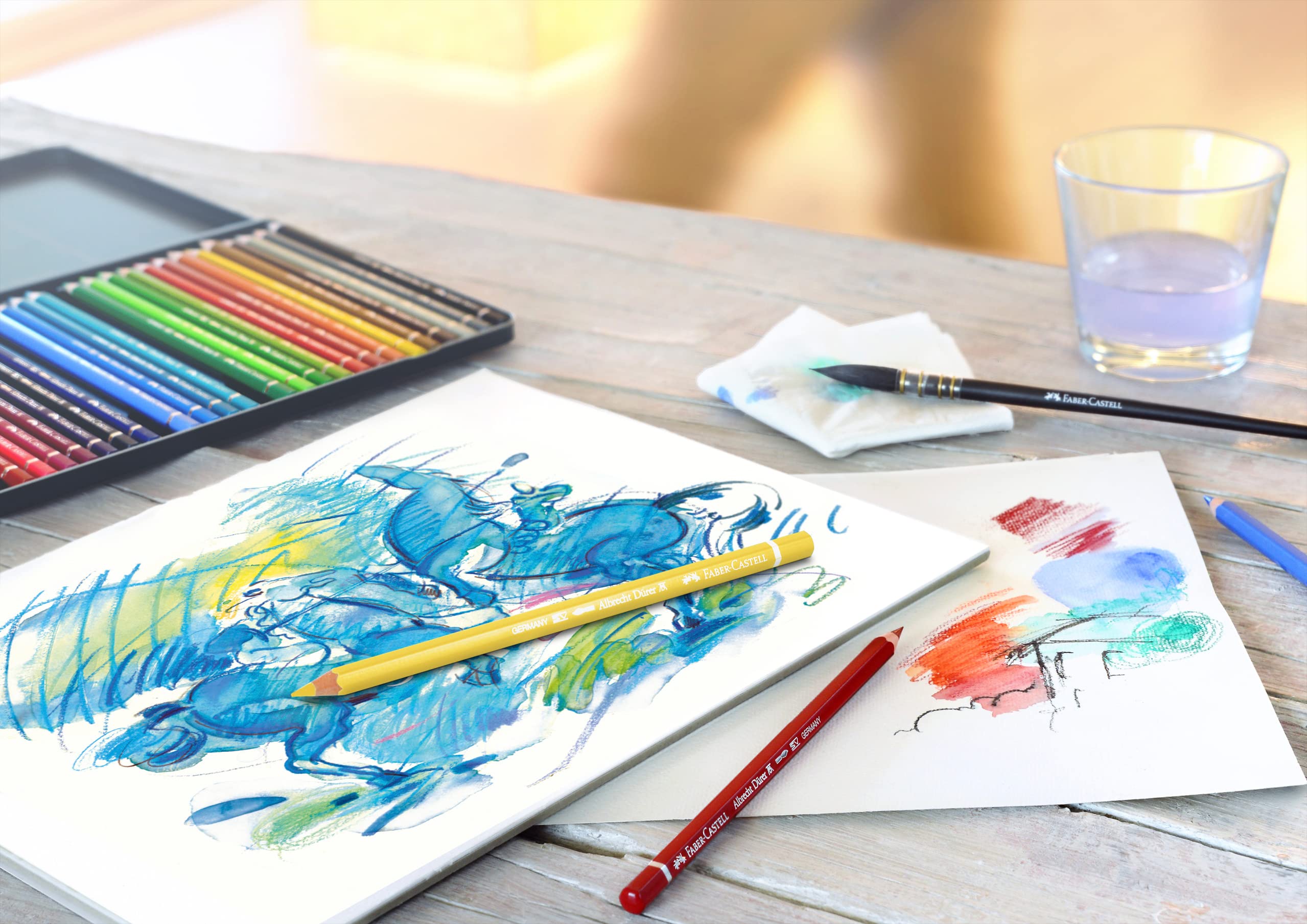 FABER-CASTELL FC117524 Albrecht Durer Artist Watercolor Pencils in A Tin (24 Pack), Assorted - Image 6