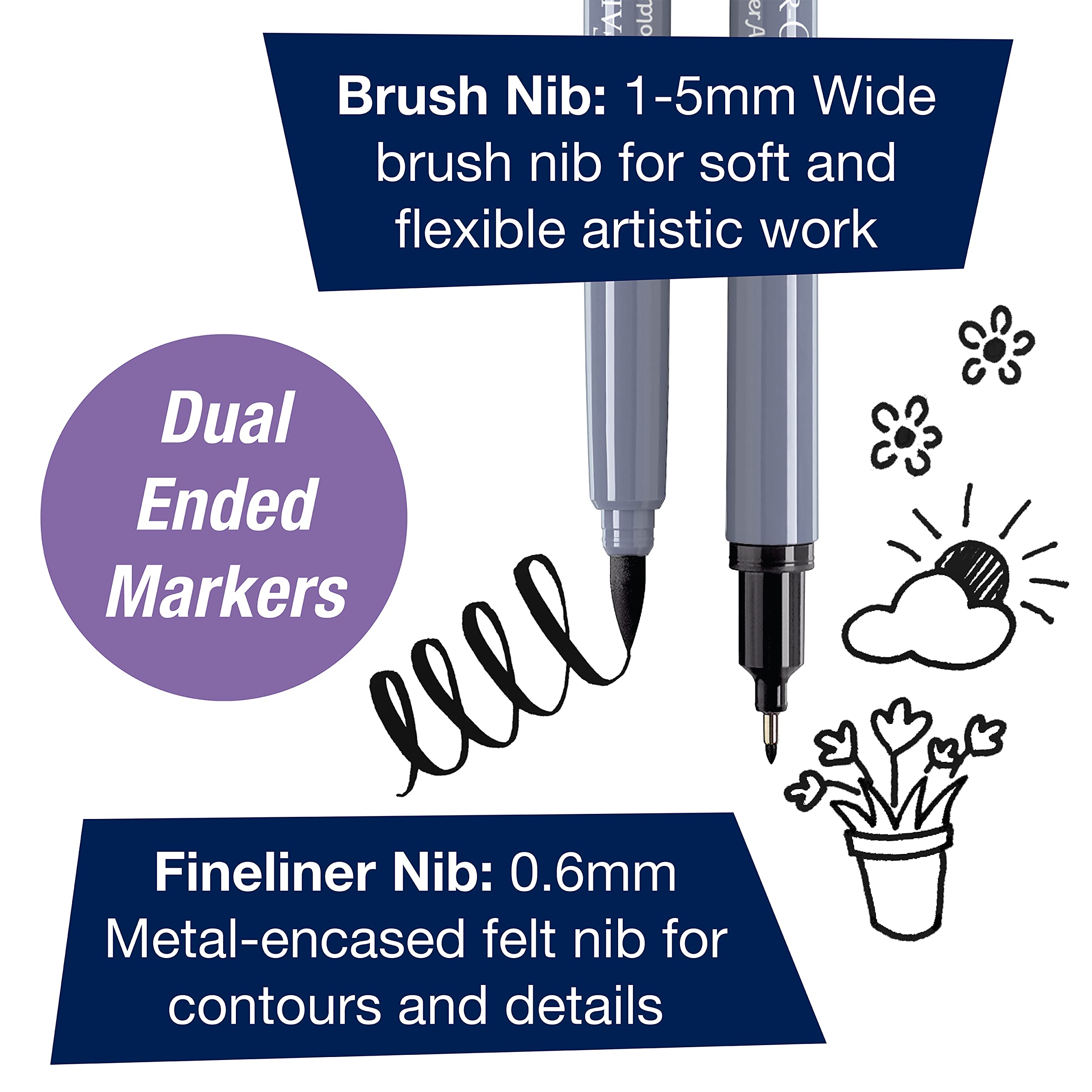 Faber-Castell Learn Galaxy Lettering: 40+ Page Calligraphy Practice Book with Art Crayons, Water Brush & More, Screen-Free Art Gift for Kids, Tweens & Beginners (Ages 8+) - Image 5