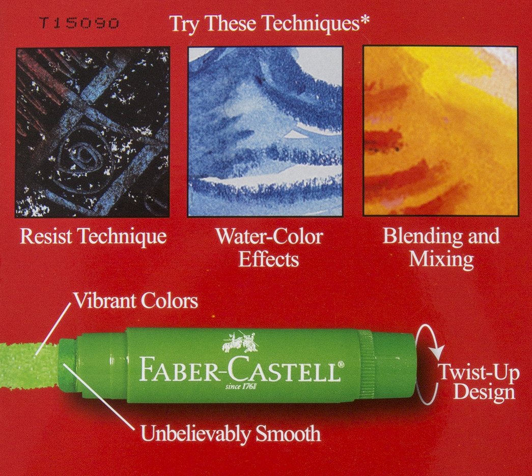 Faber-Castell Gel Sticks - 12 Twistable Watercolor Crayons for Kids with Brush - Watercolors for Kids - Image 10