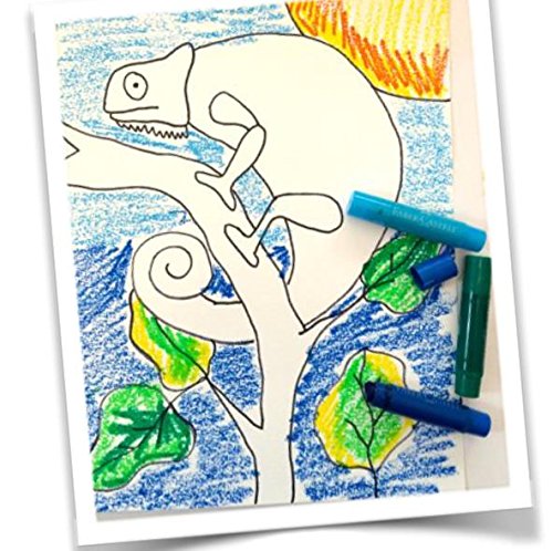 Faber-Castell Gel Sticks - 12 Twistable Watercolor Crayons for Kids with Brush - Watercolors for Kids - Image 6