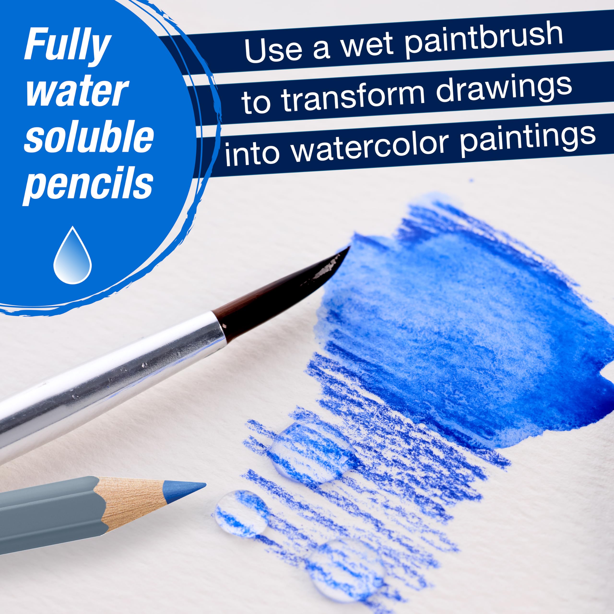 Faber-Castell Goldfaber Aqua Watercolor Pencils: 12 Count, Pre-Sharpened Colored Pencil Set for Drawing & Painting, Drawing Supplies & Artist Gifts - Image 3