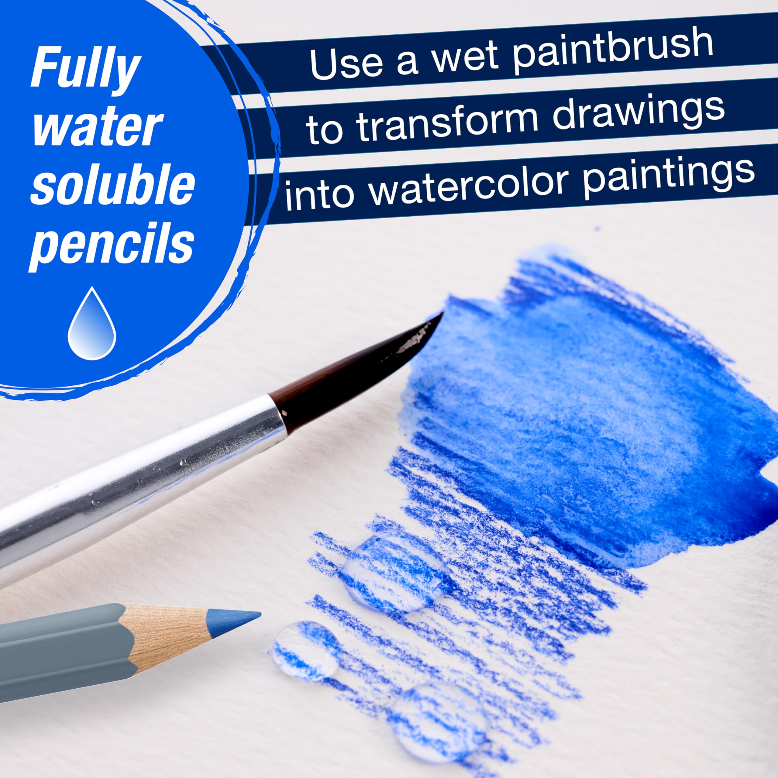 Faber-Castell Goldfaber Aqua Watercolor Pencils: Landscape Colored Pencils for Portraits, Dual Use Wet or Dry, Break-Resistant Cores, Art Supplies for Teens & Adults (12 Count) - Image 3