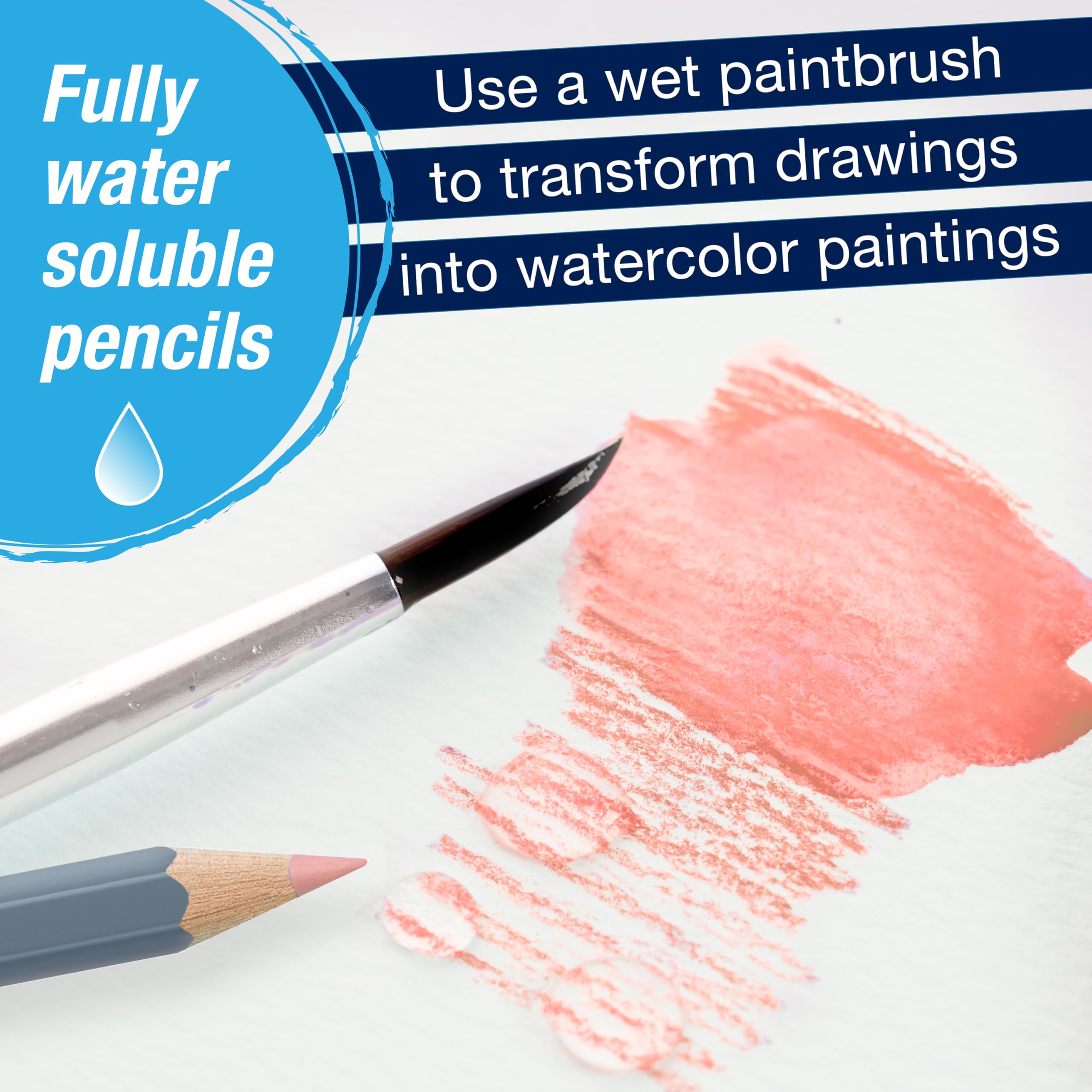 Faber-Castell Goldfaber Aqua Watercolor Pencils: Pastel Tones - 12 Count | Water-Soluble Pastel Pencils for Drawing & Painting, Art Supplies for Artists & Hobbyists - Image 3