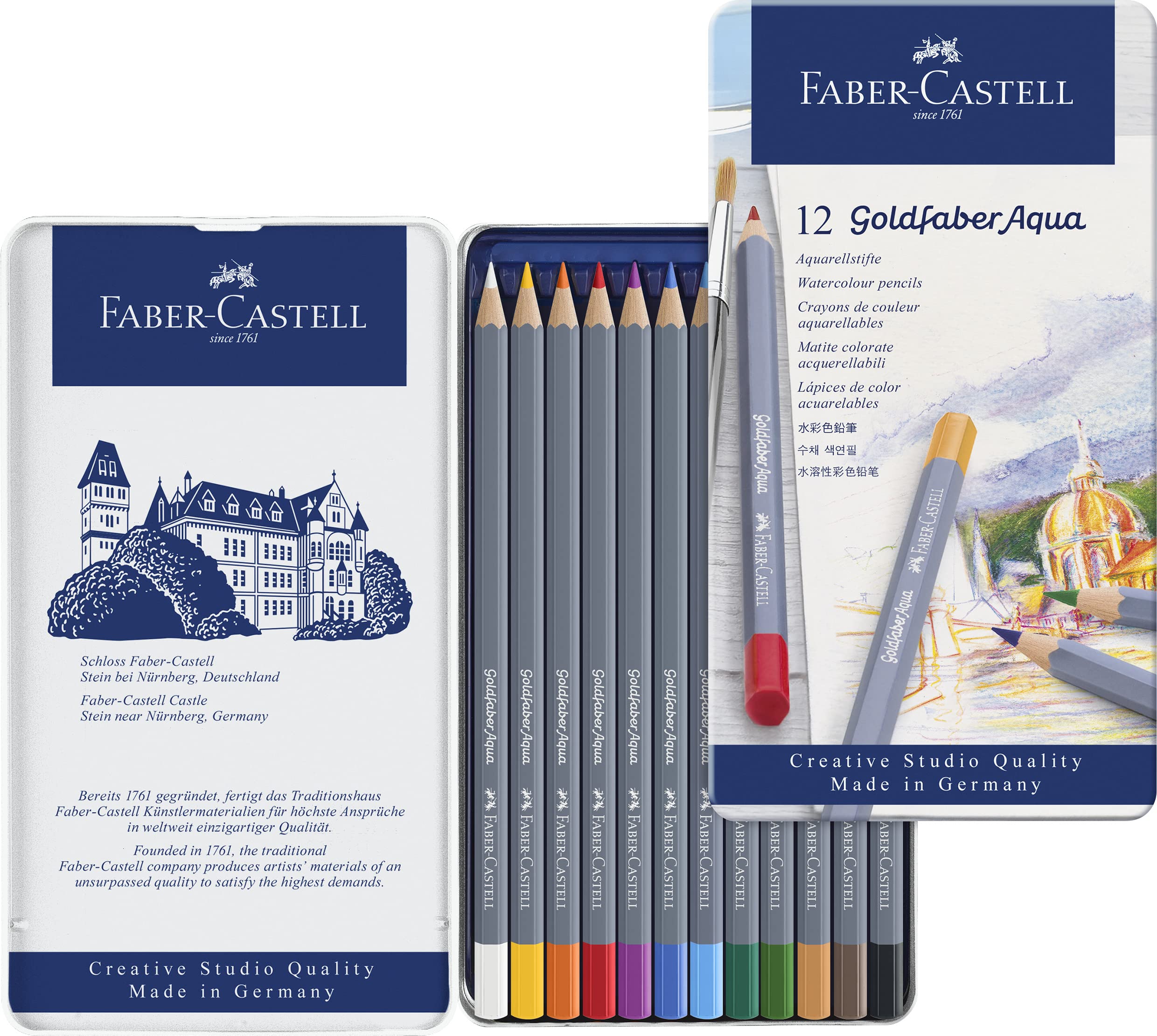Faber-Castell Goldfaber Aqua Watercolor Pencils - Pre-Sharpened Water Colored Pencils (12 Count) - Image 4