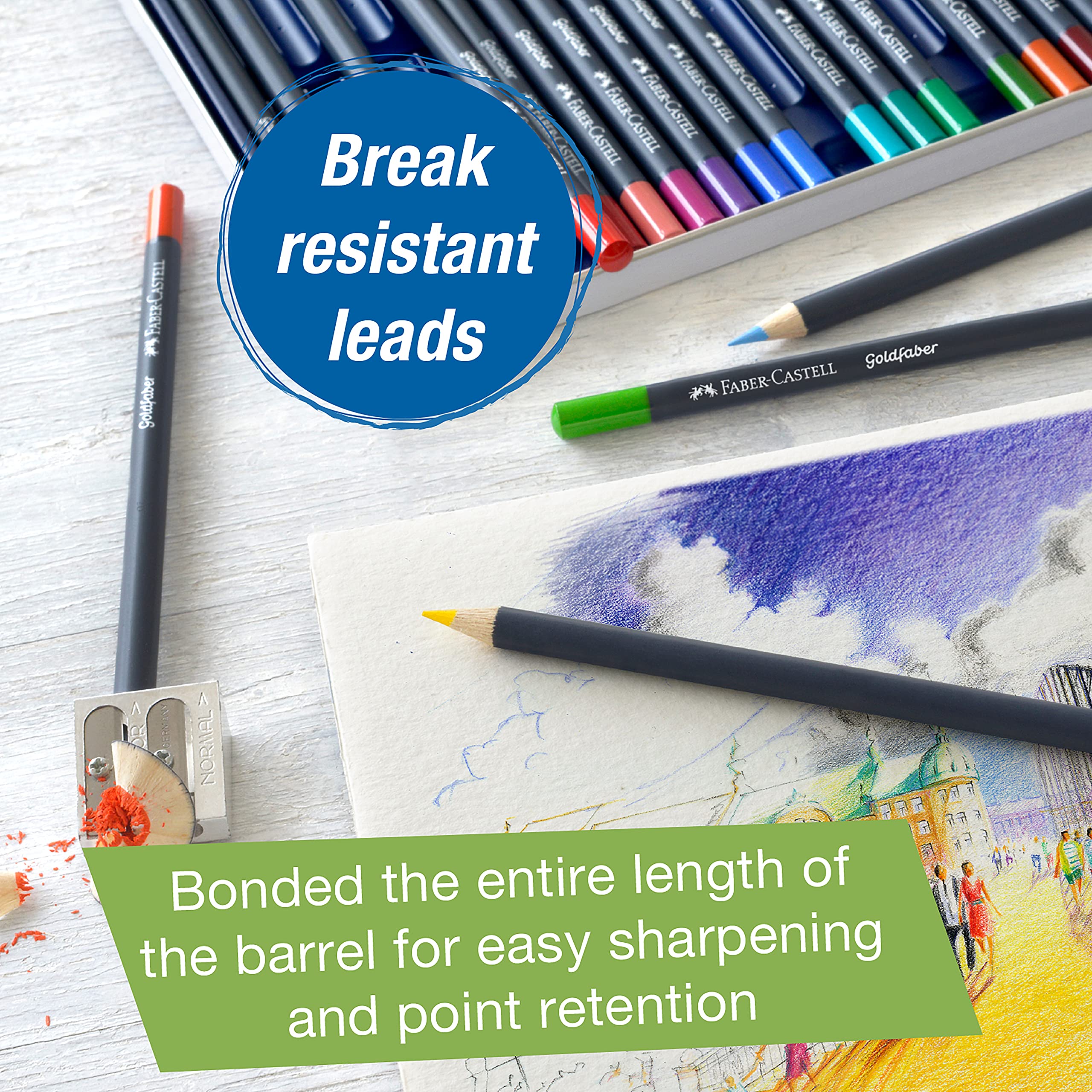 Faber-Castell Goldfaber Color Pencils Tin Set, 24ct. - Image 4