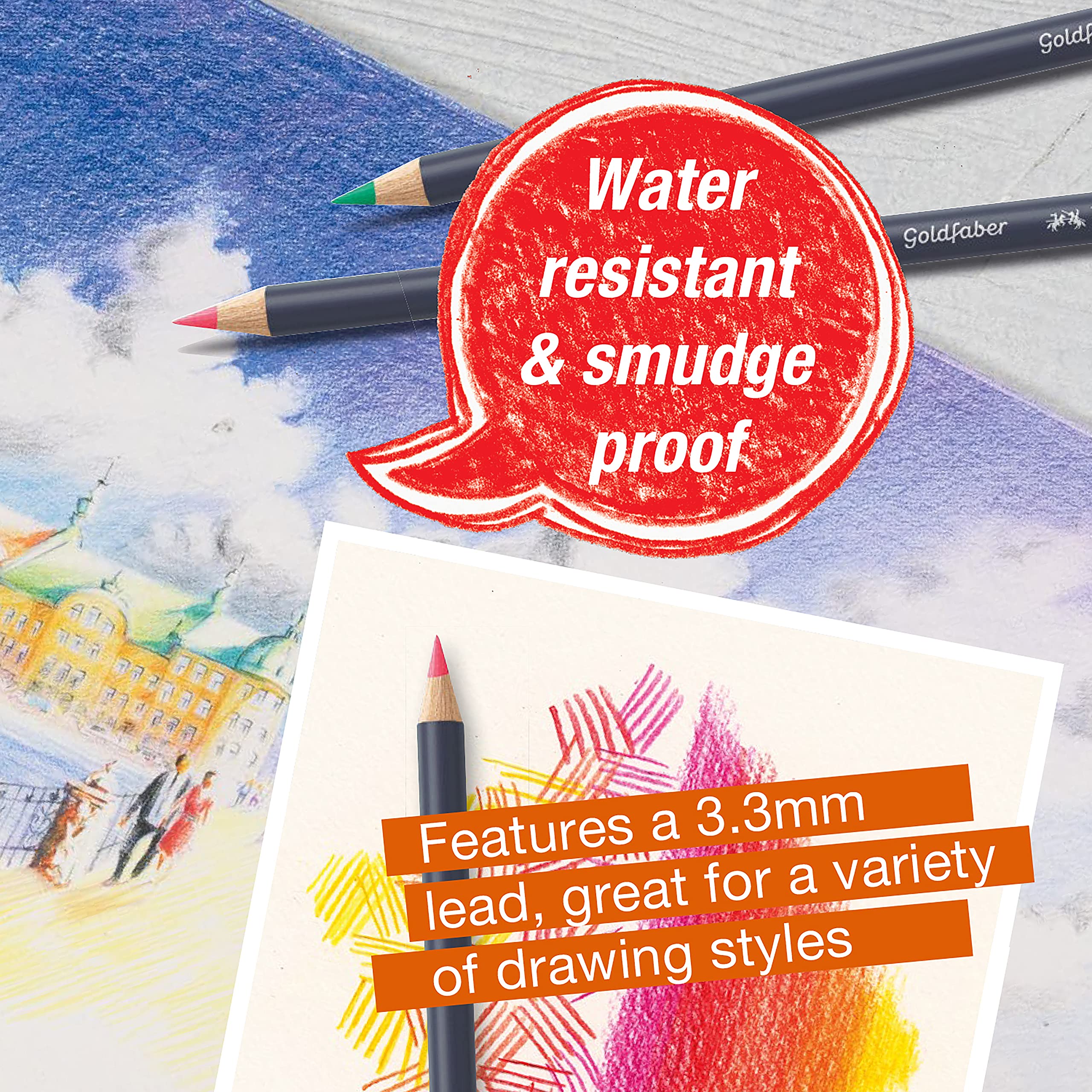 Faber-Castell Goldfaber Color Pencils Tin Set, 24ct. - Image 5