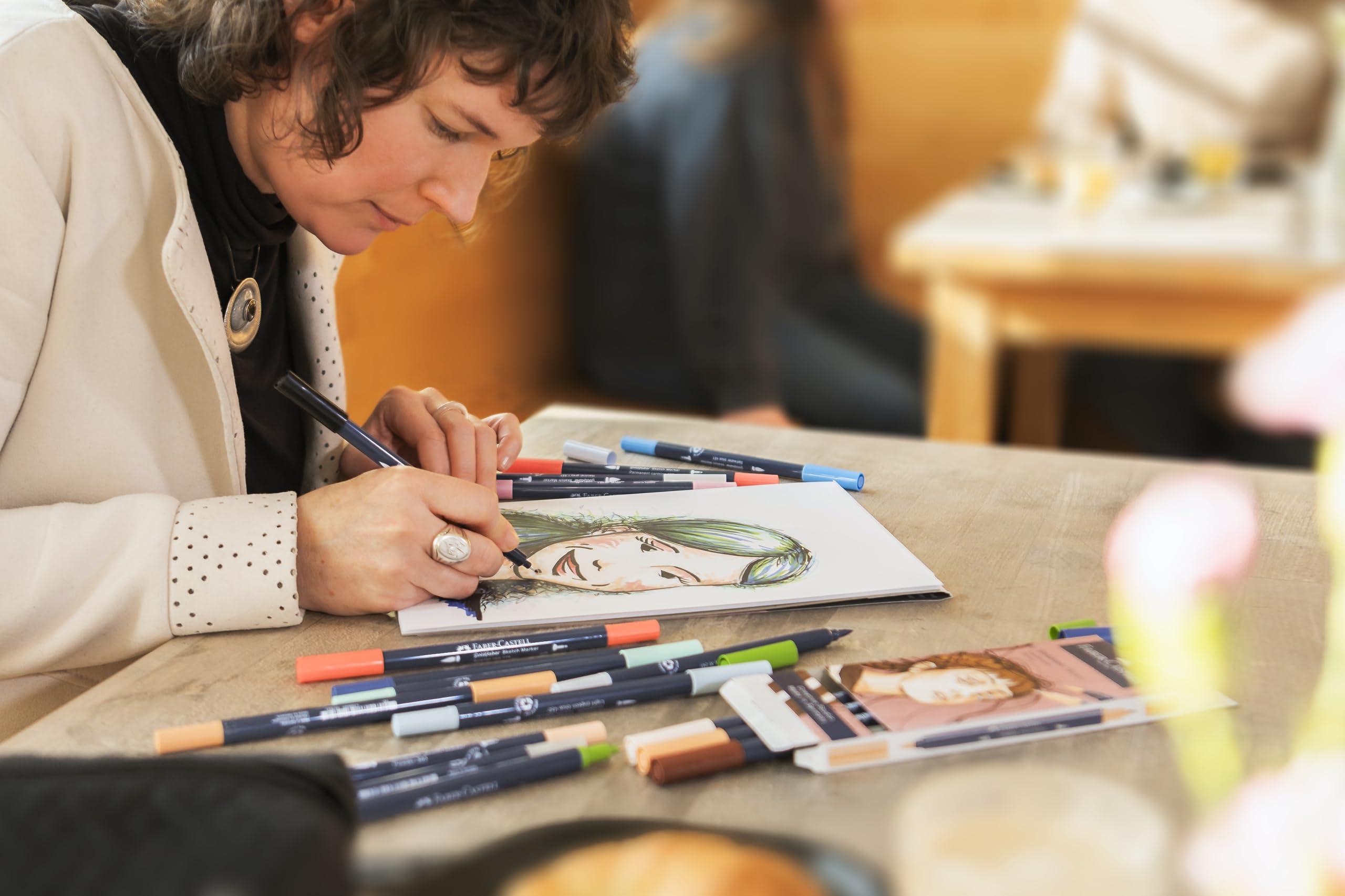 Faber-Castell Goldfaber Sketch Dual-Tip Markers - Portrait, Set of 6 - Image 3