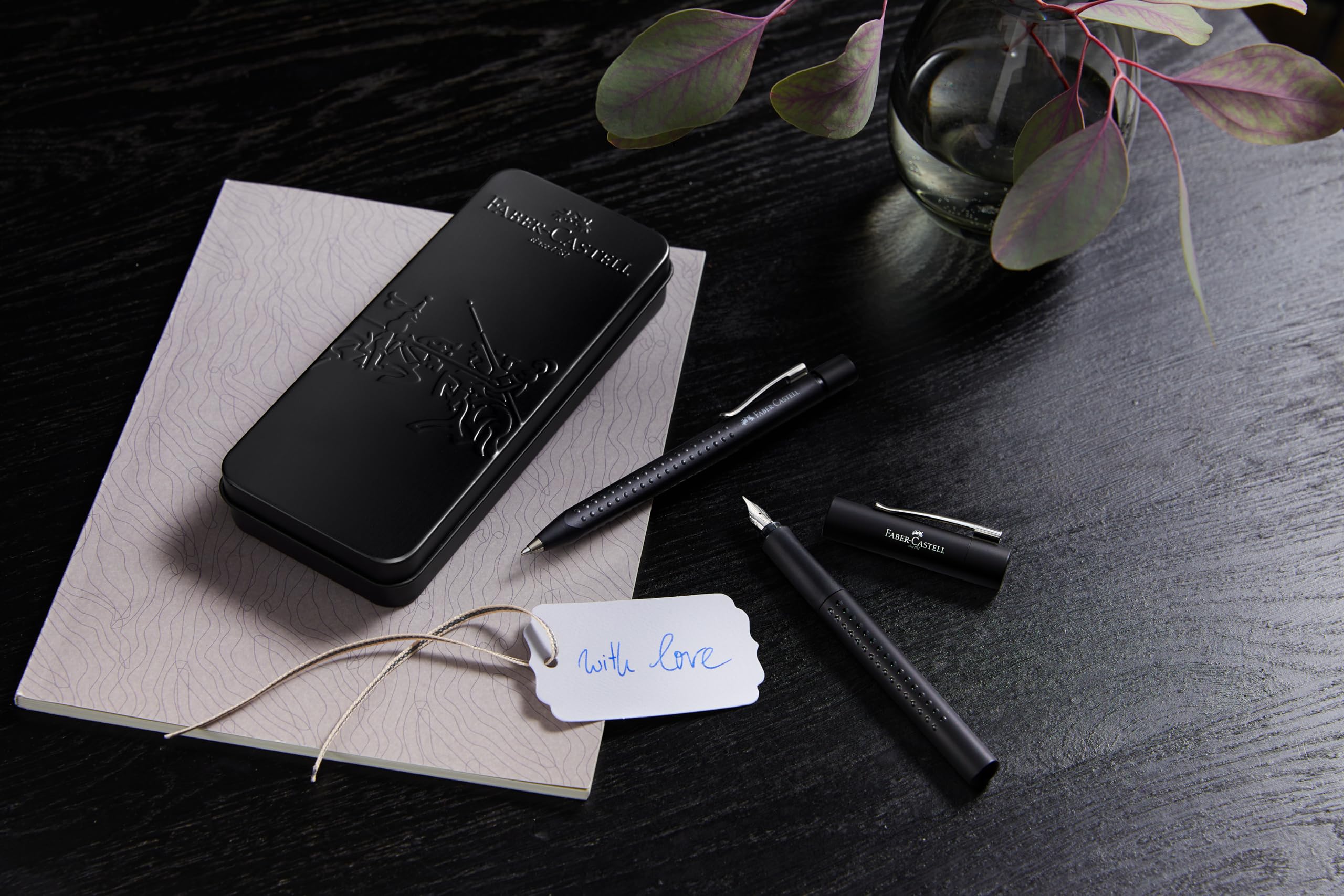 Faber-Castell Grip Edition Fountain Pen and Ballpoint Pen Set - All Black - Image 6