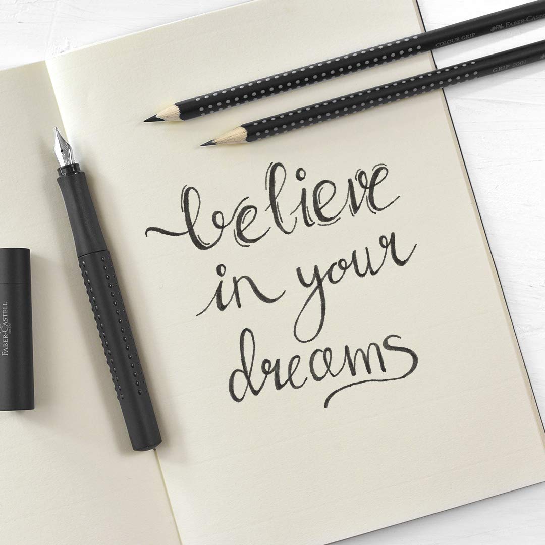 Faber-Castell Grip Edition Fountain Pen and Ballpoint Pen Set - All Black - Image 9