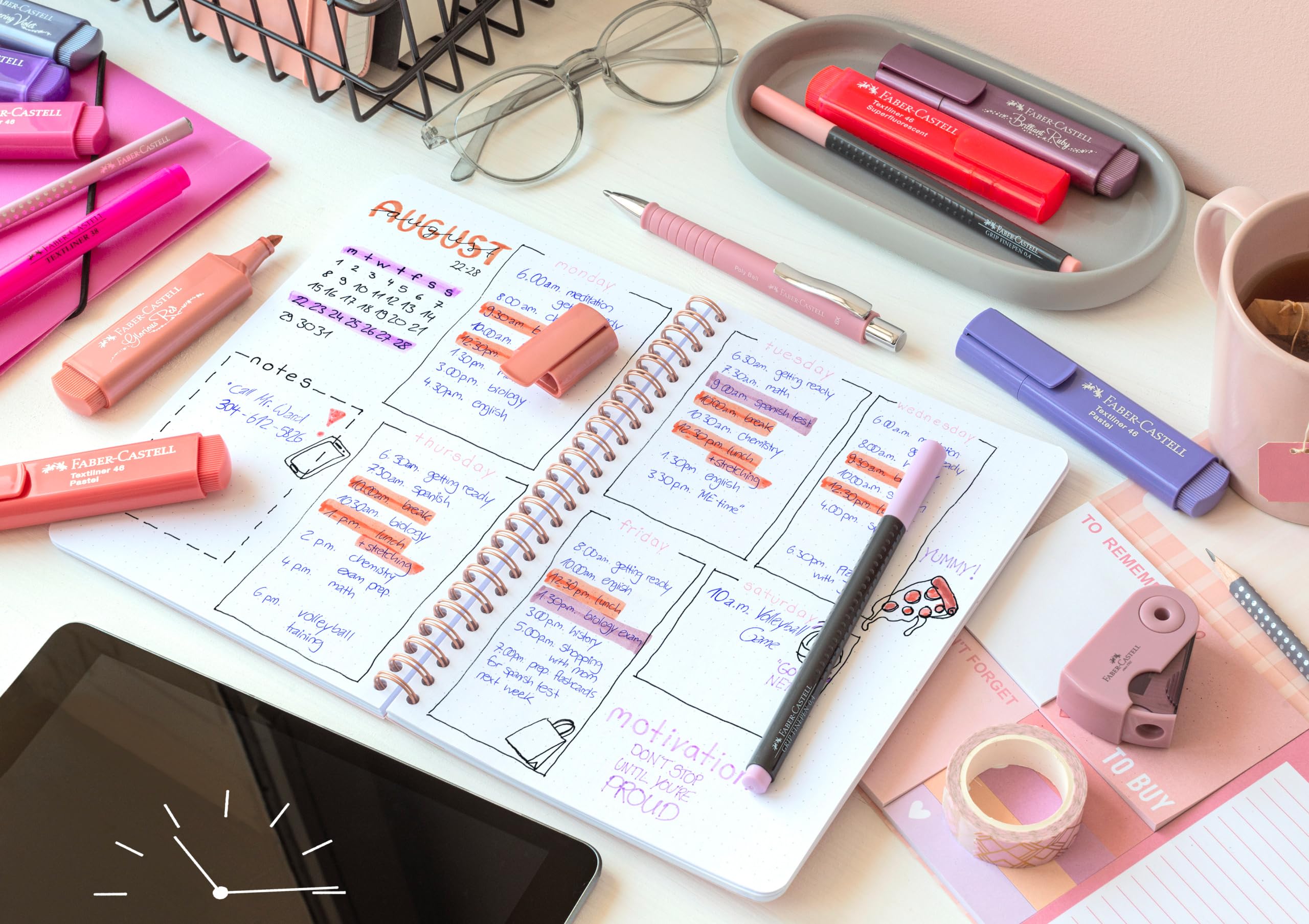 Faber Castell Grip Finepen Pastel Pen - set of five - Image 4