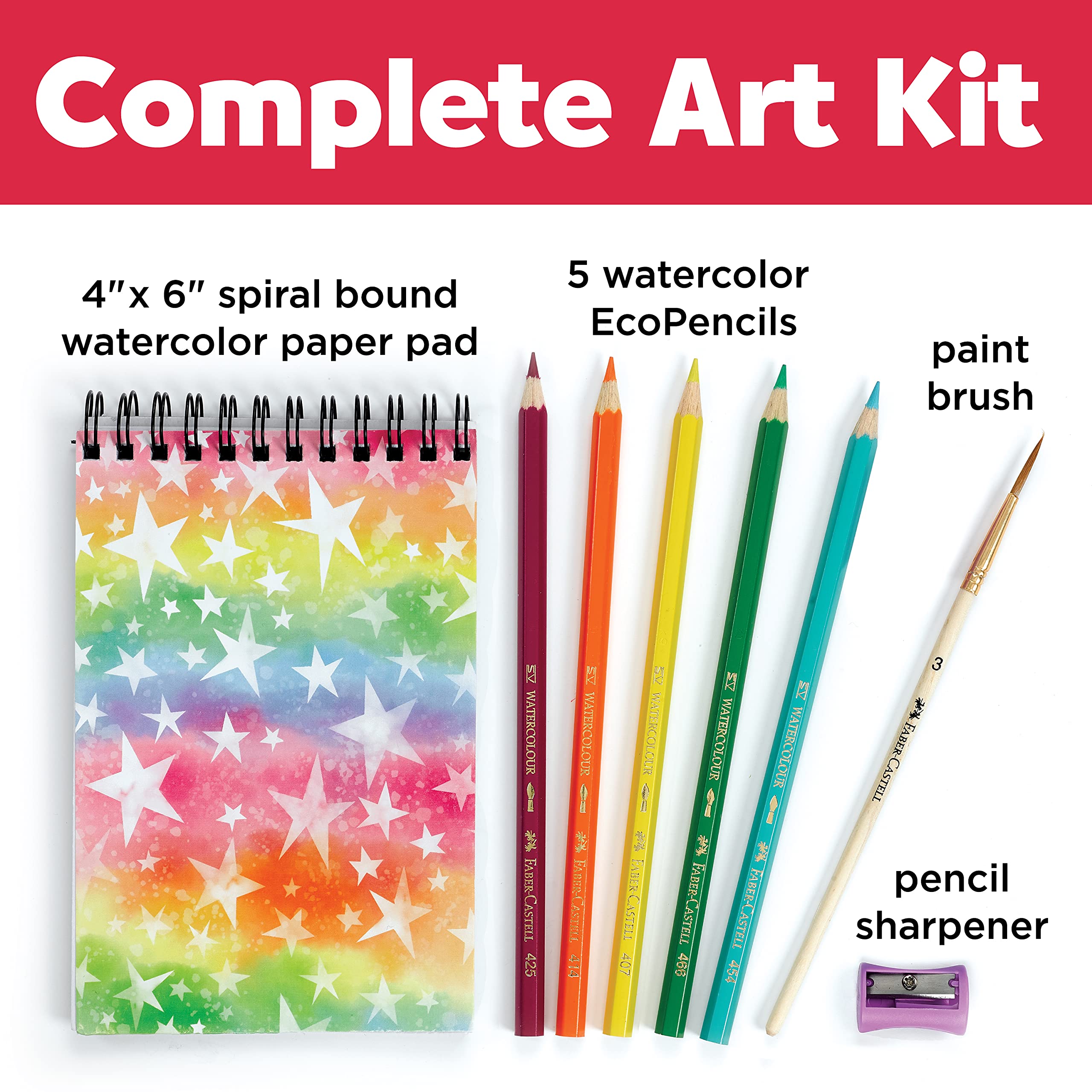 Faber-Castell How to Rainbow Watercolor Pencils Set - Kids Painting Kits, Art Kit for Kids 6-8+ - Image 3