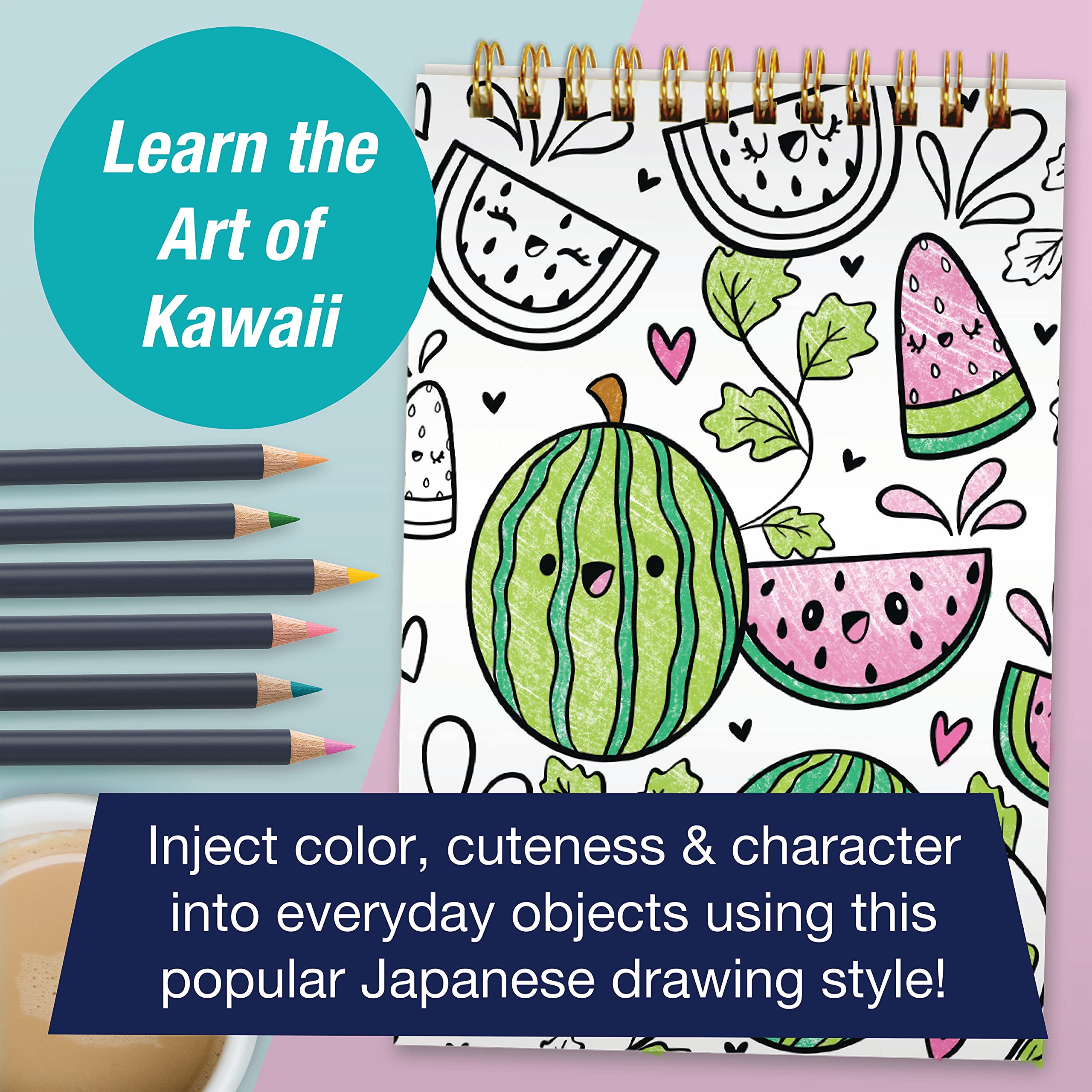 Faber-Castell Kawaii World - Learn to Draw Kawaii Drawing Book, How to Draw Cute Doodles, Arts and Crafts for Teens and Adult Beginners - Image 3