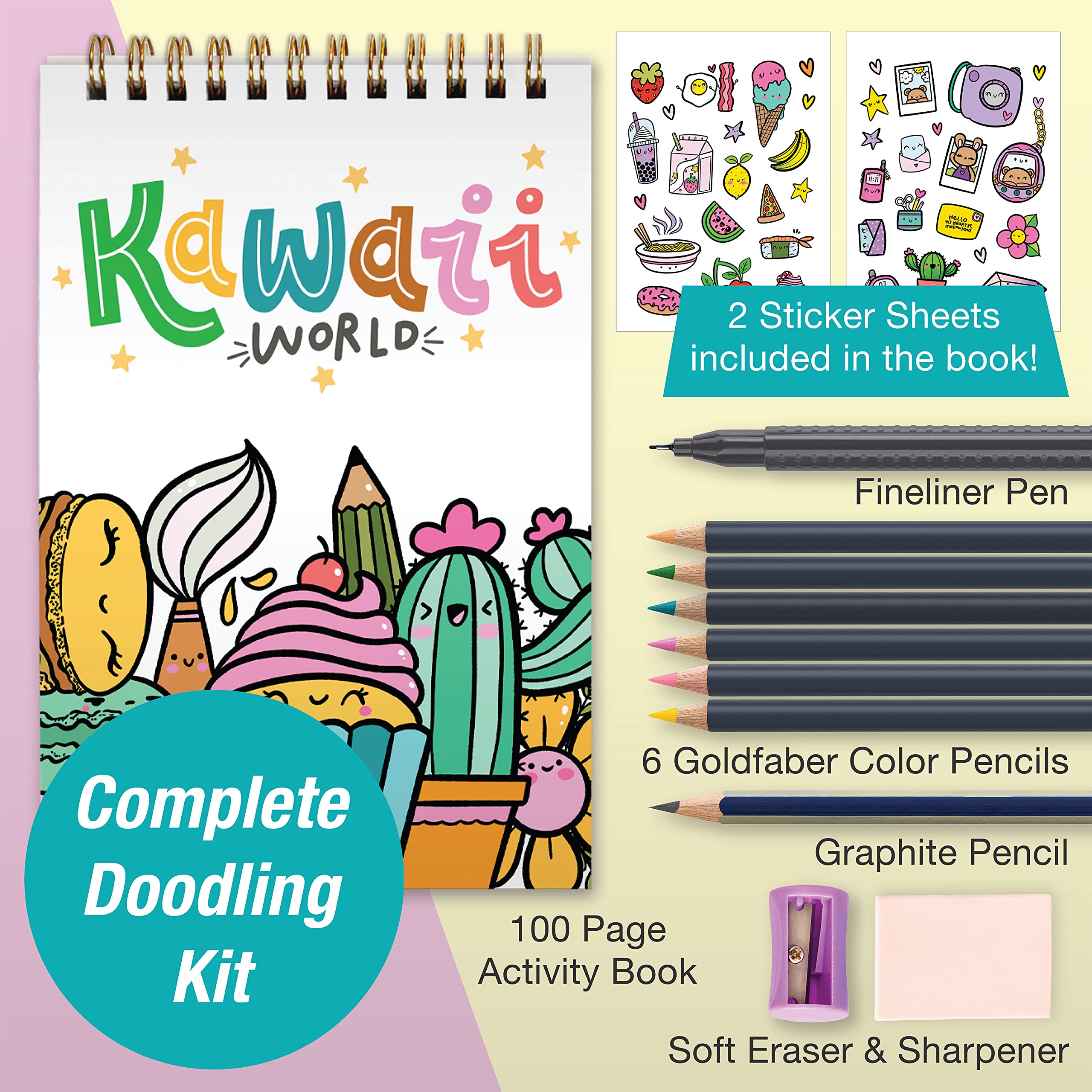 Faber-Castell Kawaii World - Learn to Draw Kawaii Drawing Book, How to Draw Cute Doodles, Arts and Crafts for Teens and Adult Beginners - Image 4