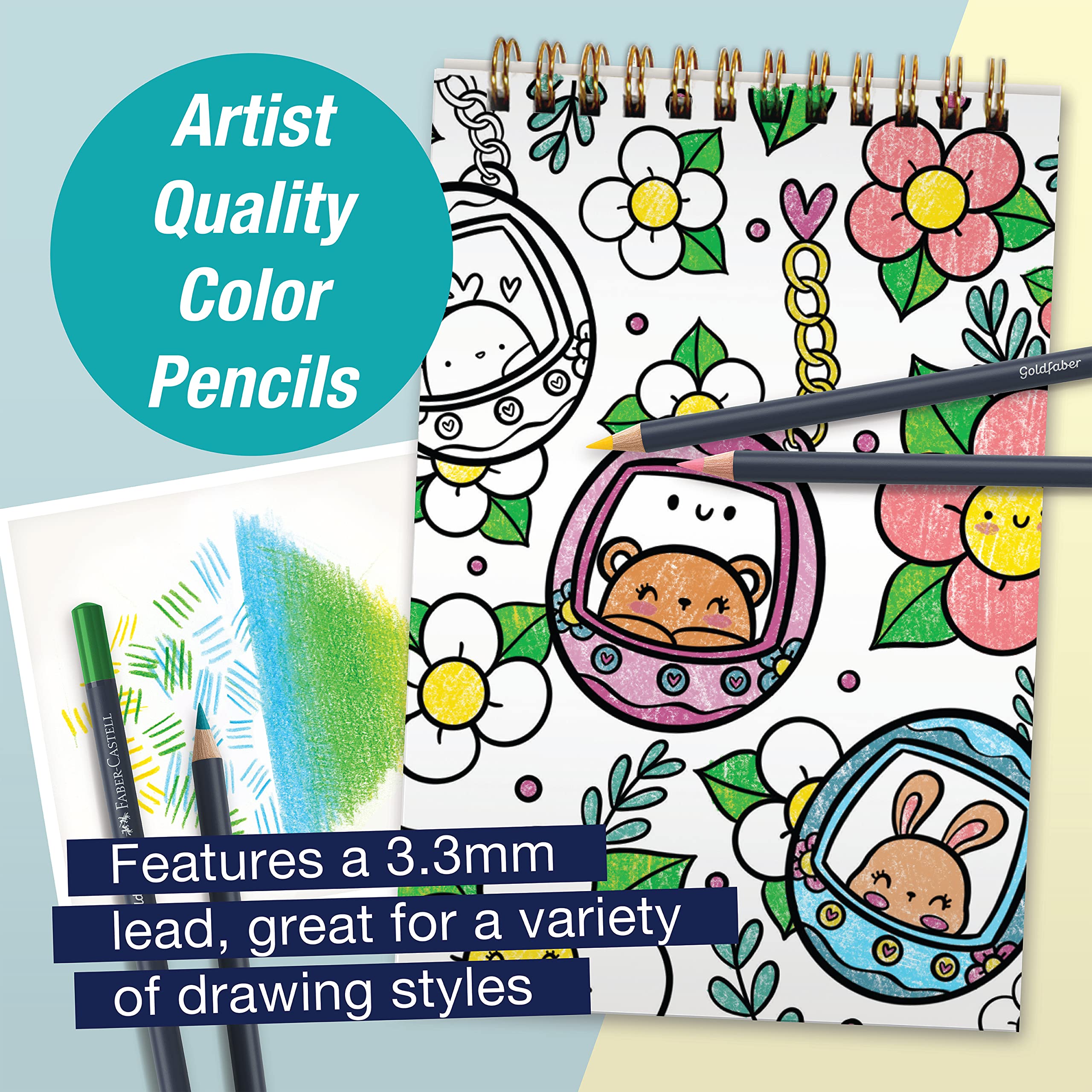 Faber-Castell Kawaii World - Learn to Draw Kawaii Drawing Book, How to Draw Cute Doodles, Arts and Crafts for Teens and Adult Beginners - Image 7