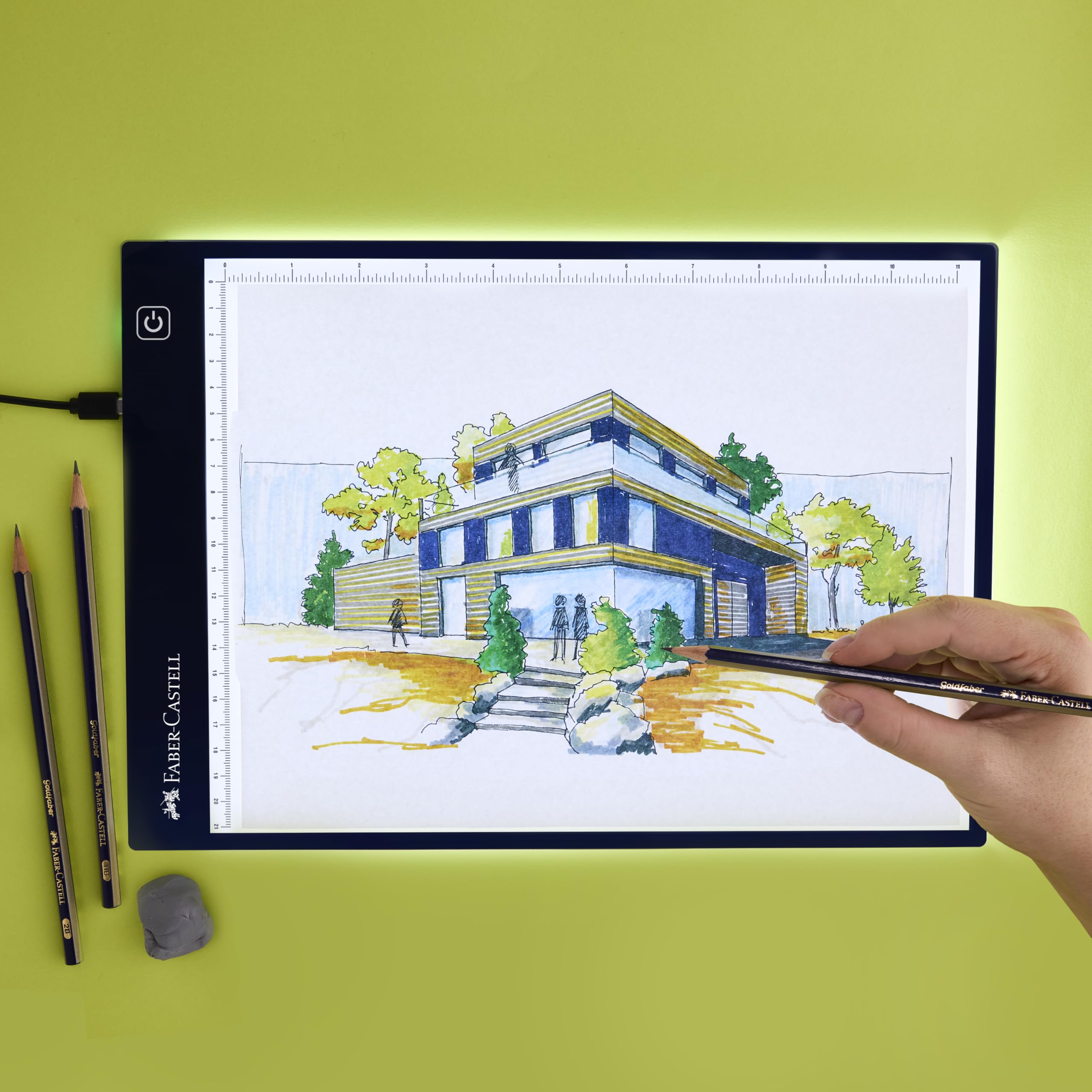 Faber-Castell LED Light Tracing Board: Adjustable Light Up Drawing Board, LED Drawing Pad, Tracing Light Box, Light Pad & Board for Artists, Hobbyists & Adults - Image 7