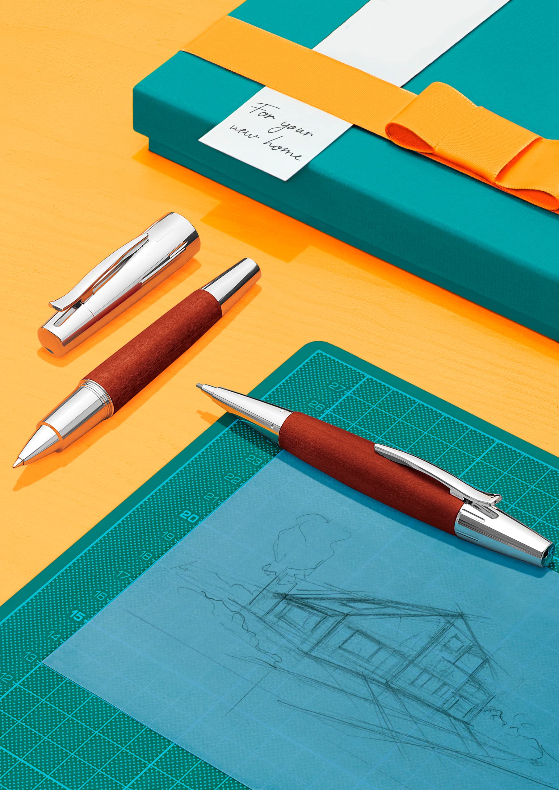 Faber Castell Mechanical Pencil, Emotion Wood & Chrome, Pear Wood, Brown, 138382, 1.4mm, Authentic Imported - Image 4