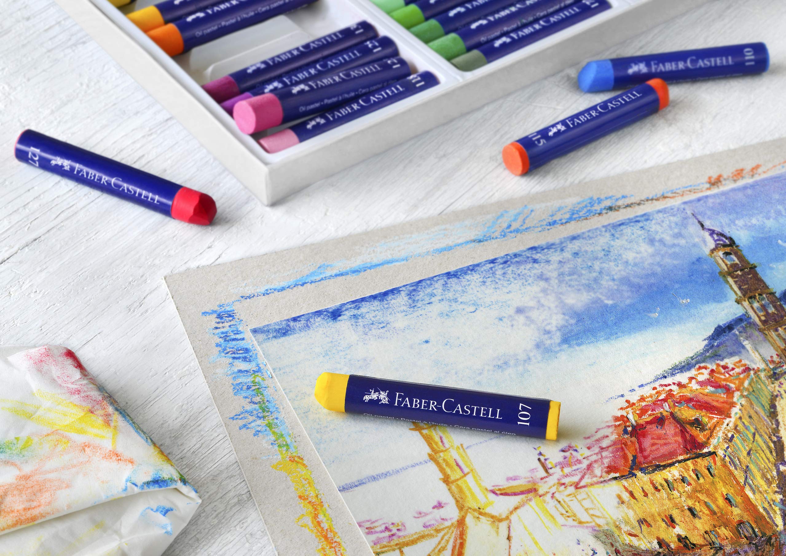 Faber-Castell Oil/Pastel Chalk Pack of 36, Multicoloured, 36 stück (1er Pack) - Image 4
