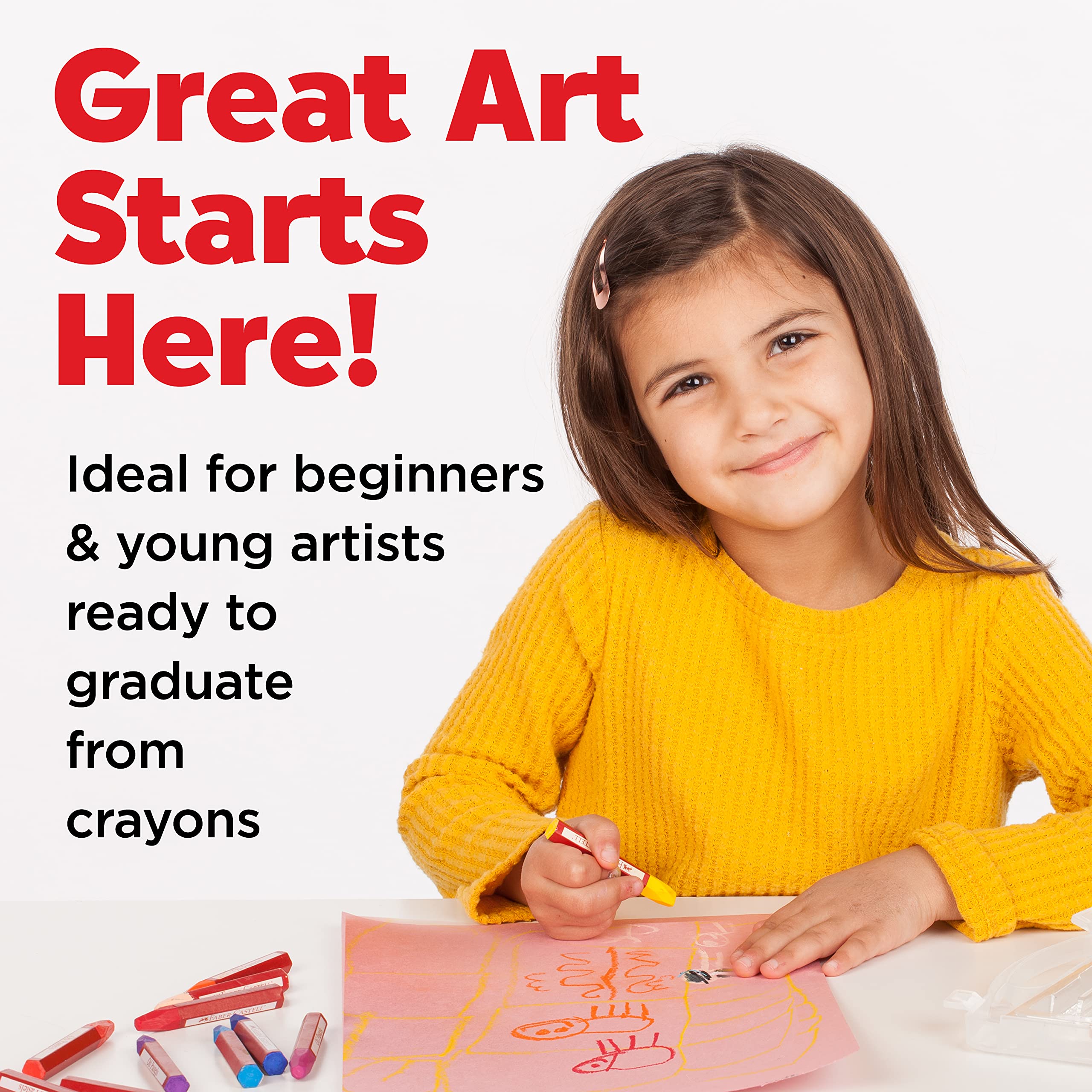 Faber-Castell - Oil Pastels School Pack - Premium Art Supplies For Kids (24 Each of 12 Colors) (288 Count) - Image 6