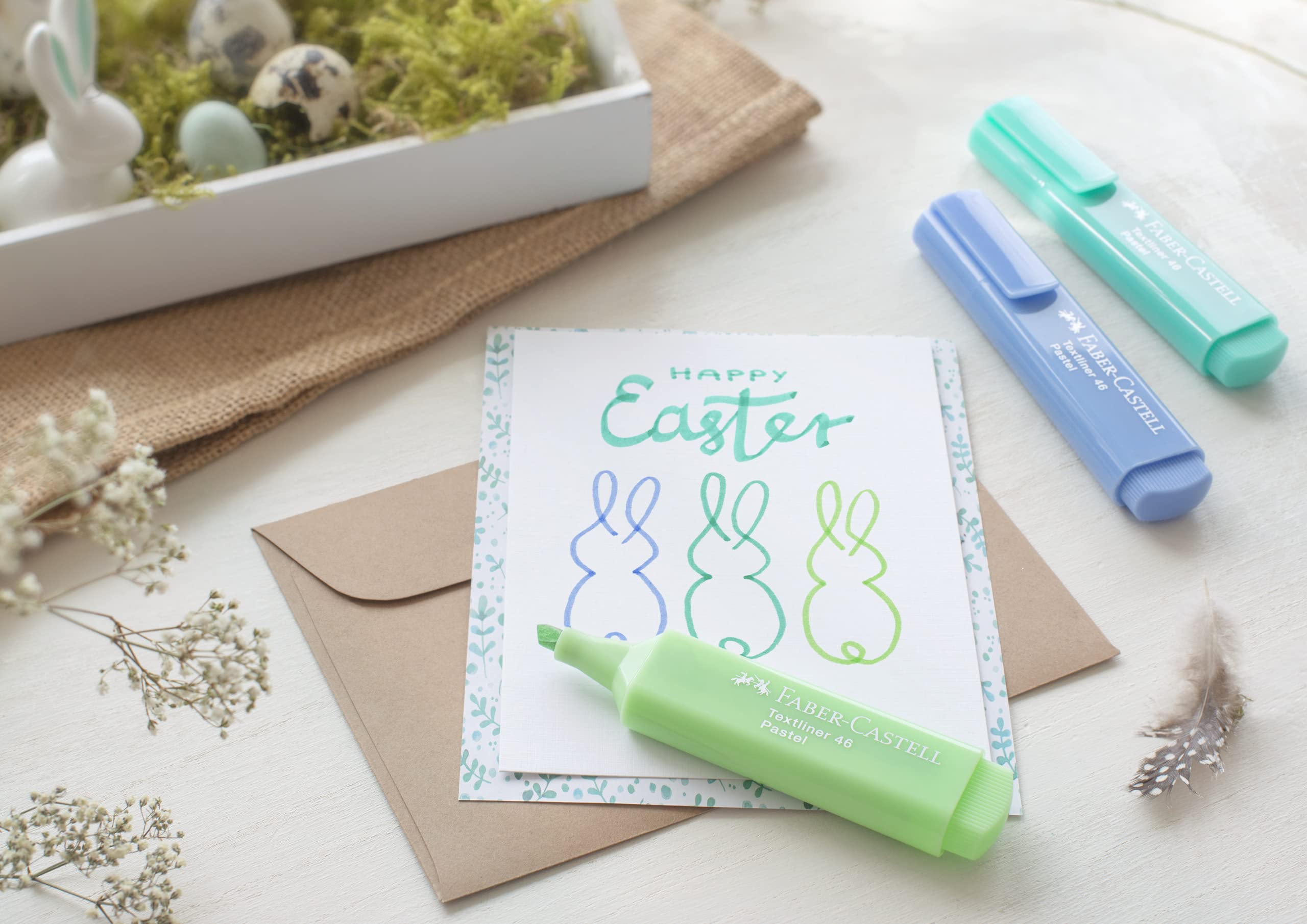 Faber-Castell Pastel Highlighters Set - 8 Chisel Tip Highlighter Pens in Assorted Pastel Colors - Image 5