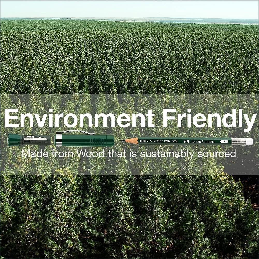 Faber-Castell Perfect Pencil Castell 9000 in Gift Box - #2 Pencil with Built-in Pencil Sharpener and Extender - Image 4