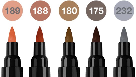 Faber-Castell Pitt Artist Pen Dual Marker, Portrait Wallet of 5, Coloured Marker Pens, Drawing, Home Office, Art, Colouring - Image 3