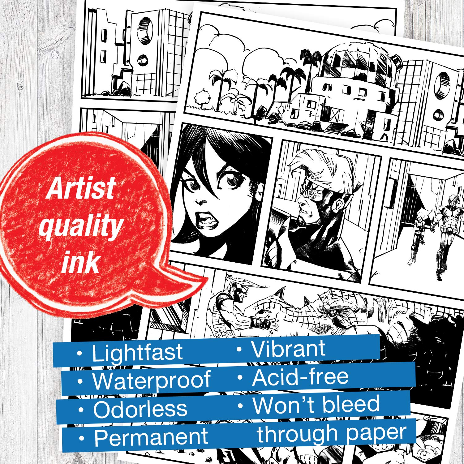 Faber-Castell PITT Artist Pen Manga Drawing Set 167132 - Image 4