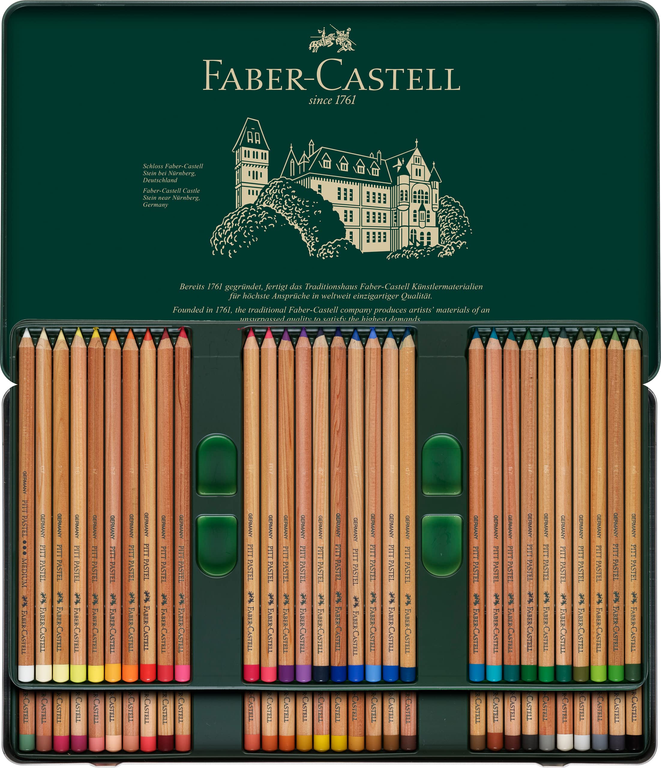 Faber-Castell Pitt® Pastel Pencils - Tin of 60 - Image 3