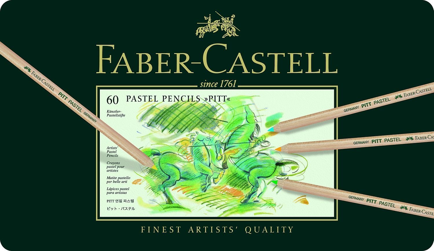 Faber-Castell Pitt® Pastel Pencils - Tin of 60 - Image 4