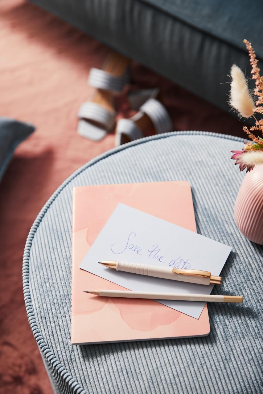 Faber-Castell Poly Ball Urban Ballpoint Pen: Pale Rose Box of 5 - Ballpoint Pens for Smooth Writing, Fancy Pens for Men and Women, Retractable Writing Pens with Comfortable Grip - Image 3