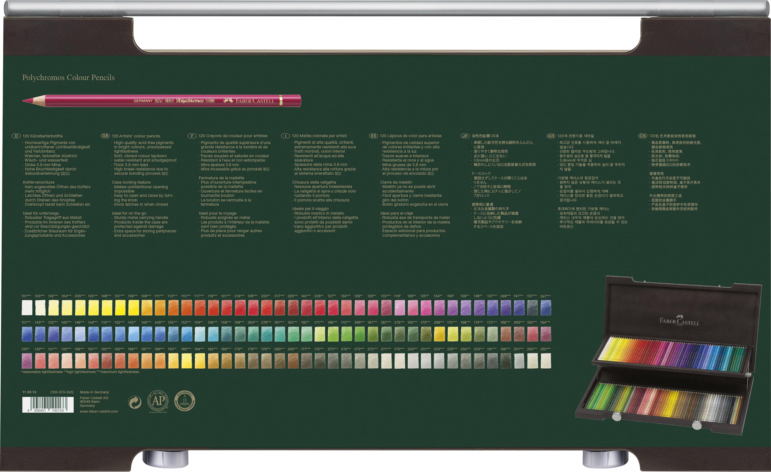 Faber-Castell Polychromos® Artists' Color Pencils - Wood Case of 120 - Image 4